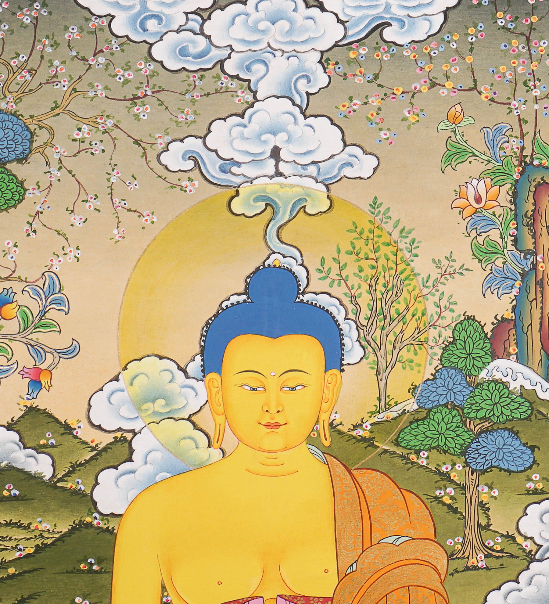 Shakyamuni Buddha Thangka - Tibetan Painting