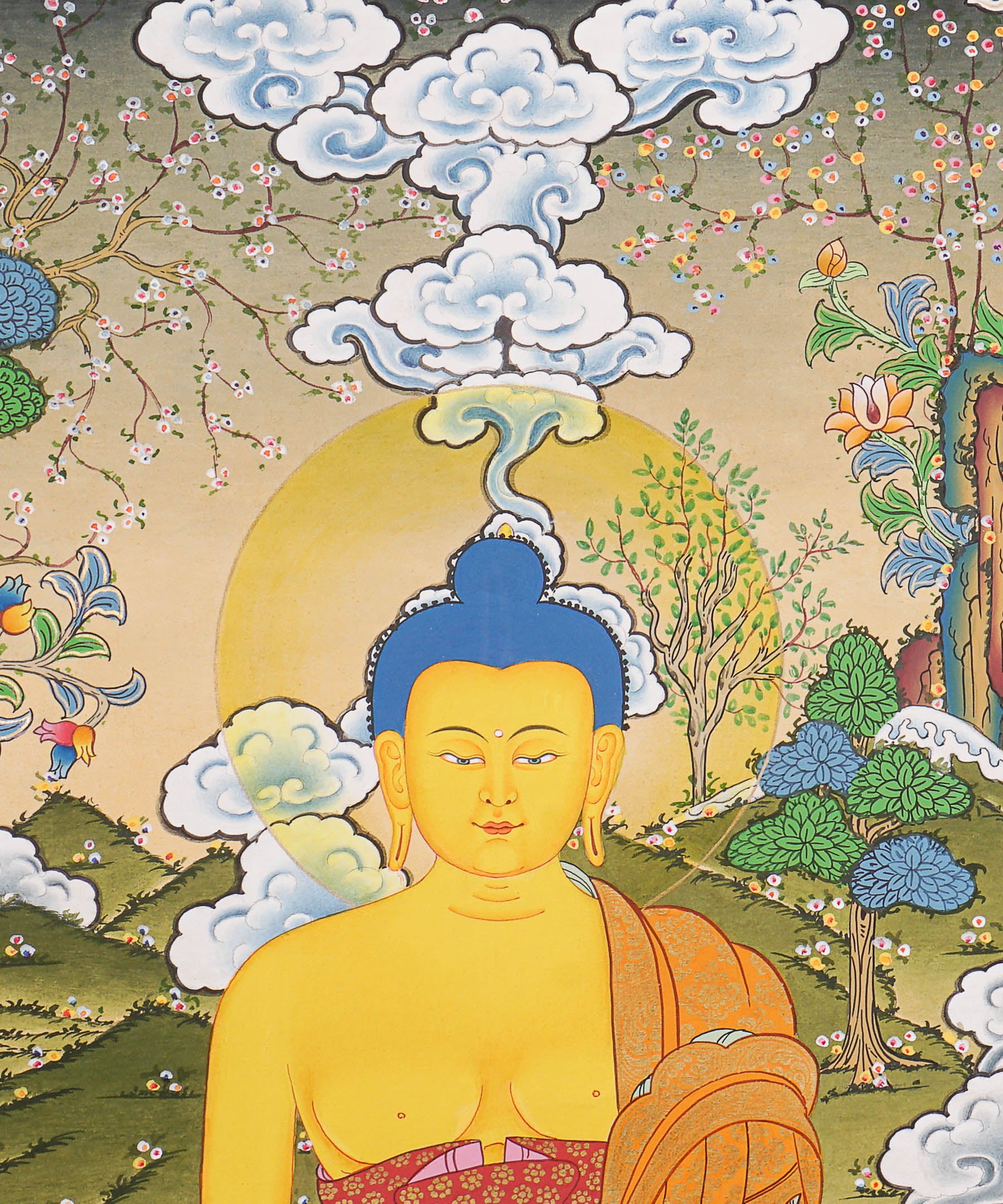 Shakyamuni Buddha Thangka - Tibetan Painting