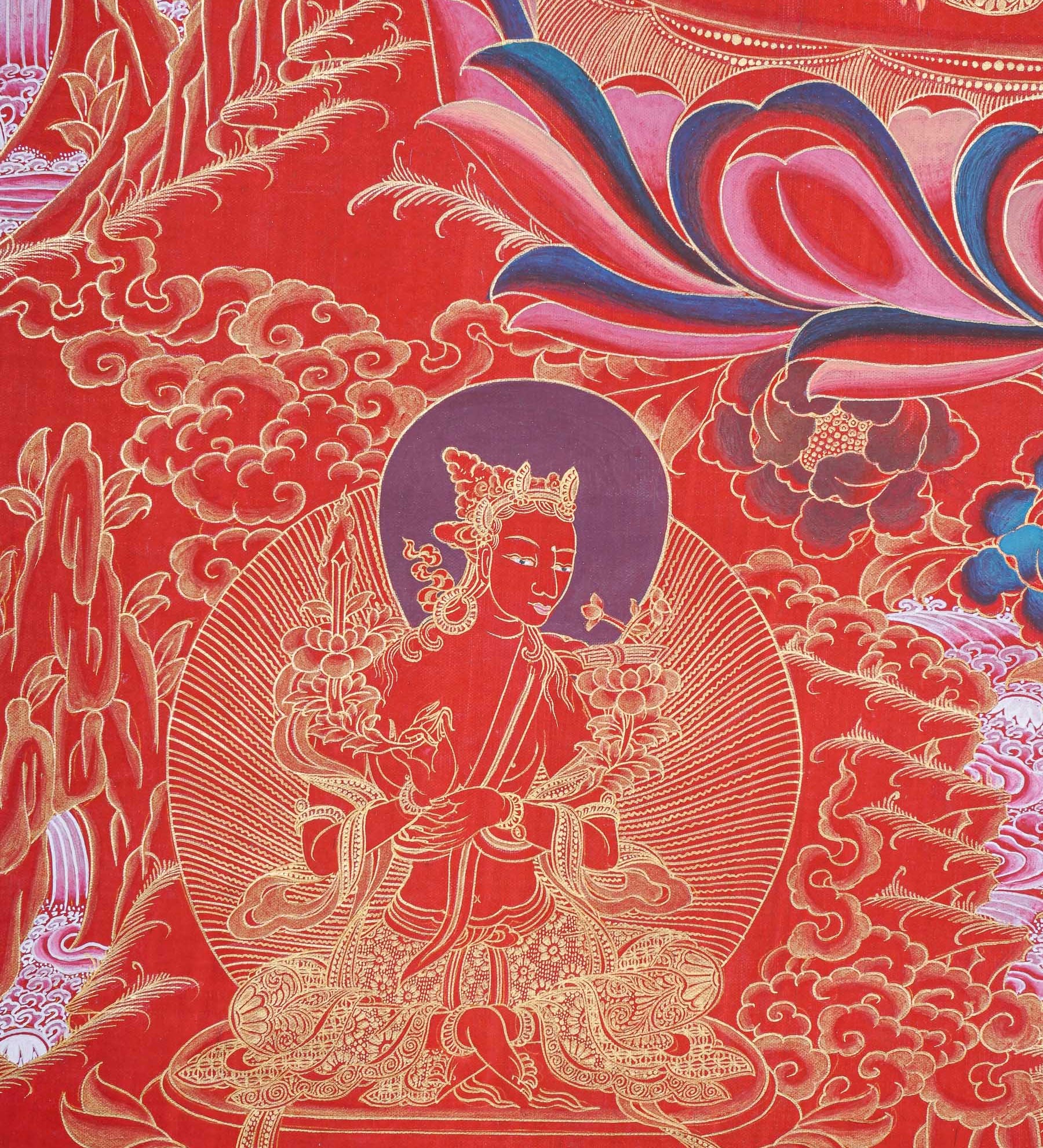 Shakyamuni Buddha Thangka - Buddhist Artwork