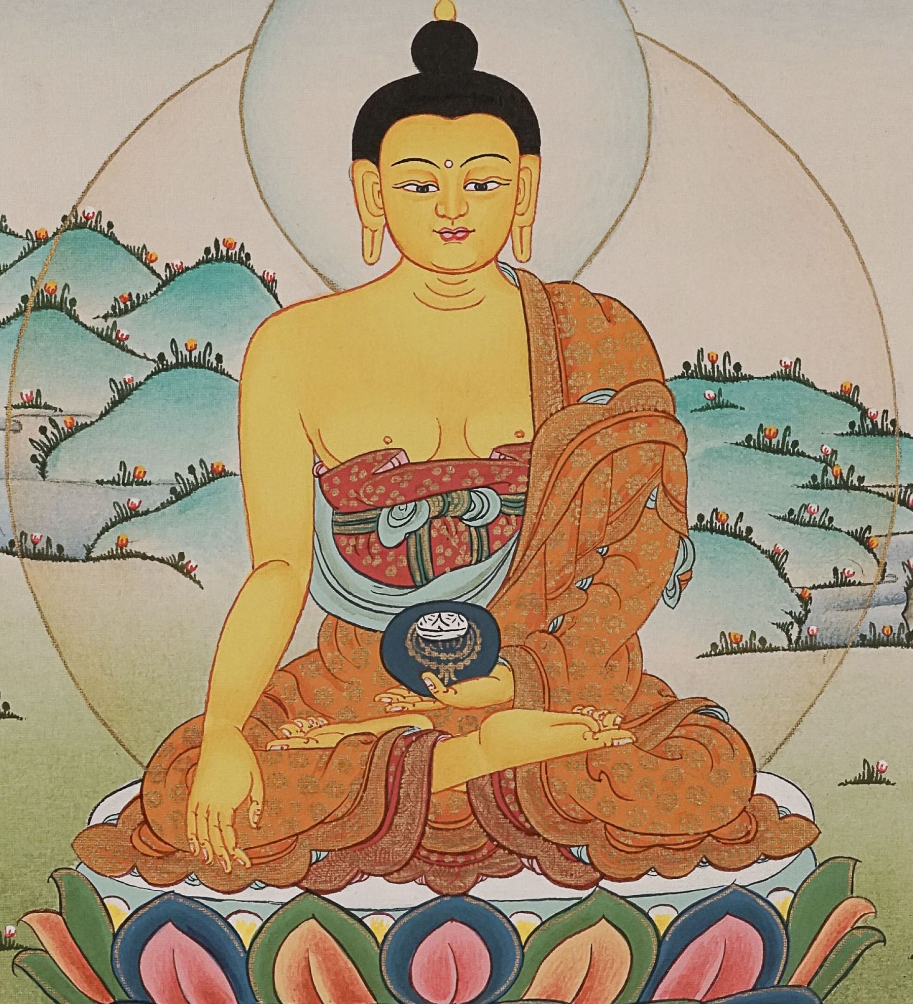 Shakyamuni Buddha Thangka - Tibetan Painting