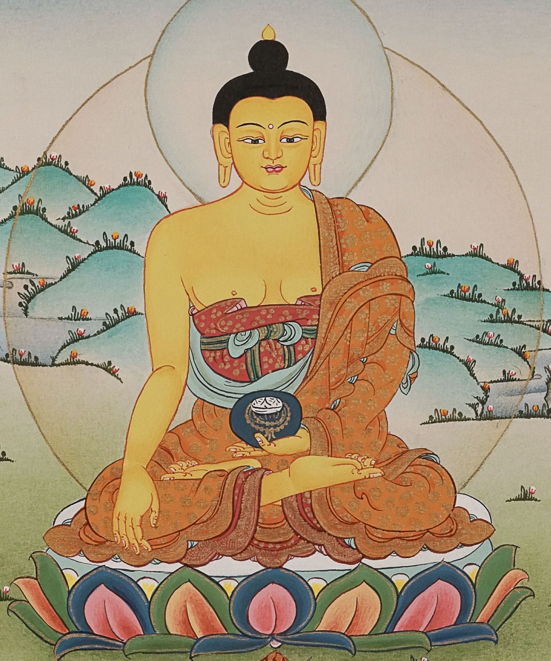 Shakyamuni Buddha Thangka - Tibetan Painting
