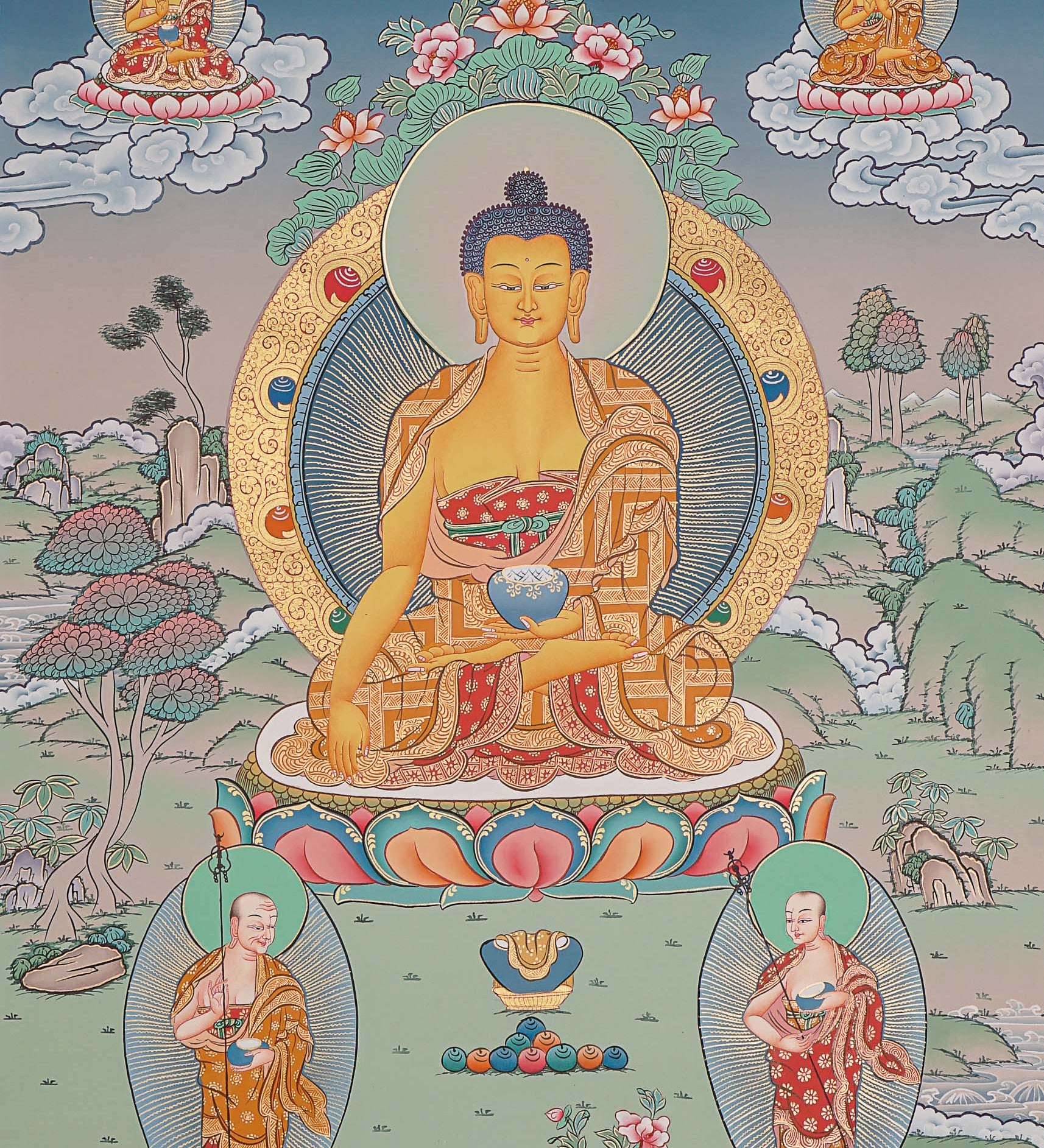 Shakyamuni Buddha Thangka - Tibetan Painting 
