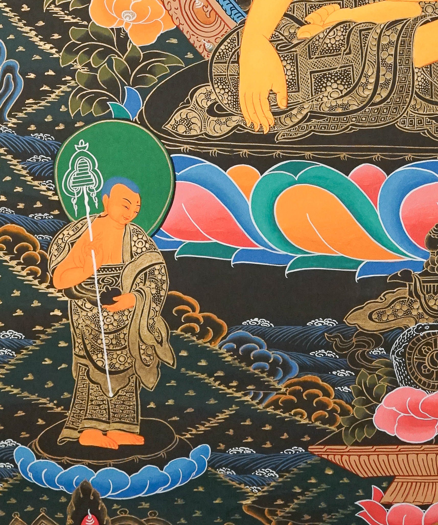 Shakyamuni Buddha Thangka Painting for wall hanging decor.