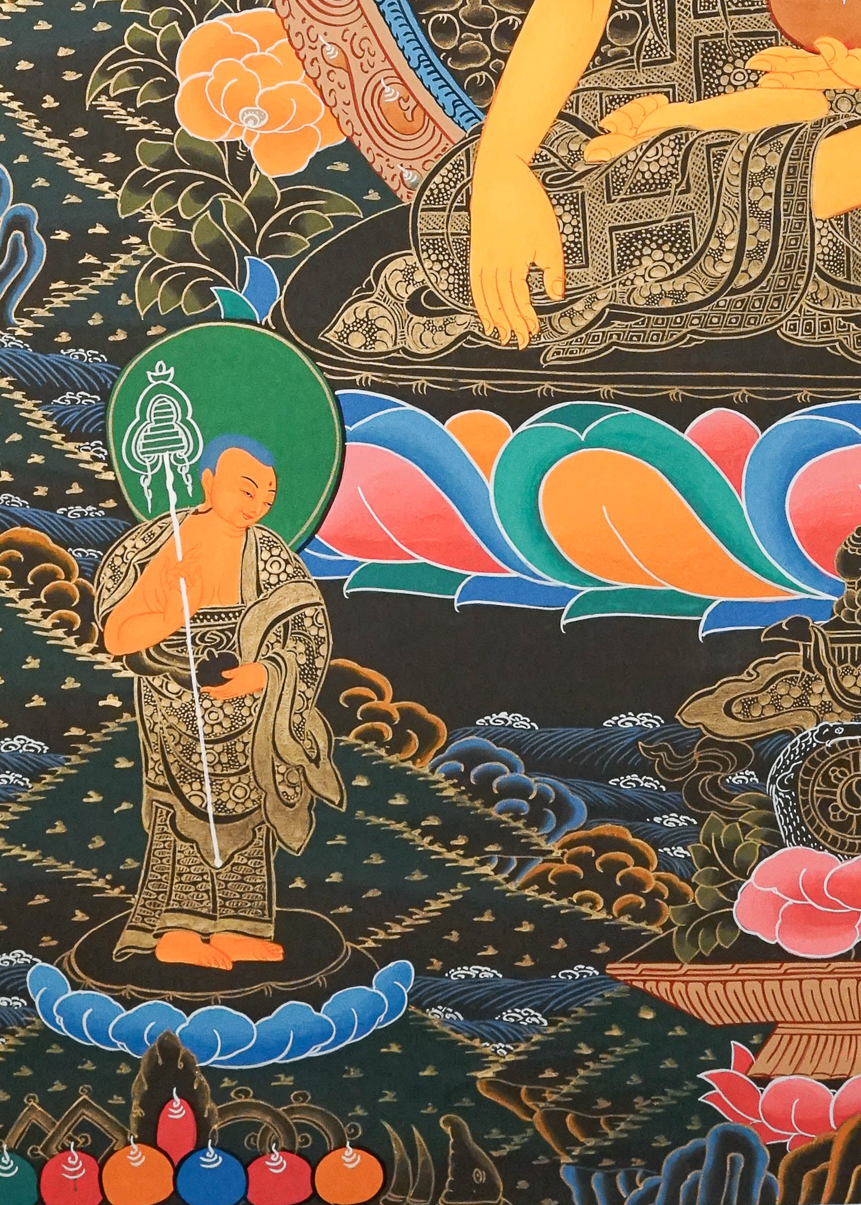 Shakyamuni Buddha Thangka Painting for wall hanging decor.