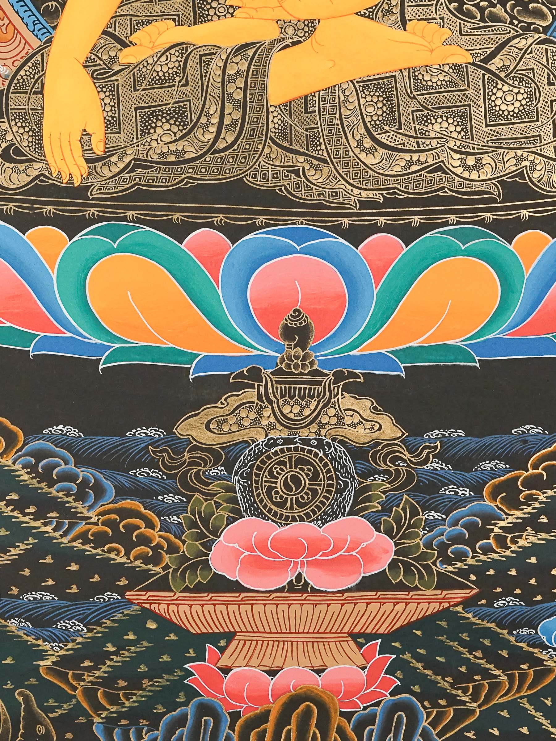 Shakyamuni Buddha Thangka Painting for wall hanging decor.