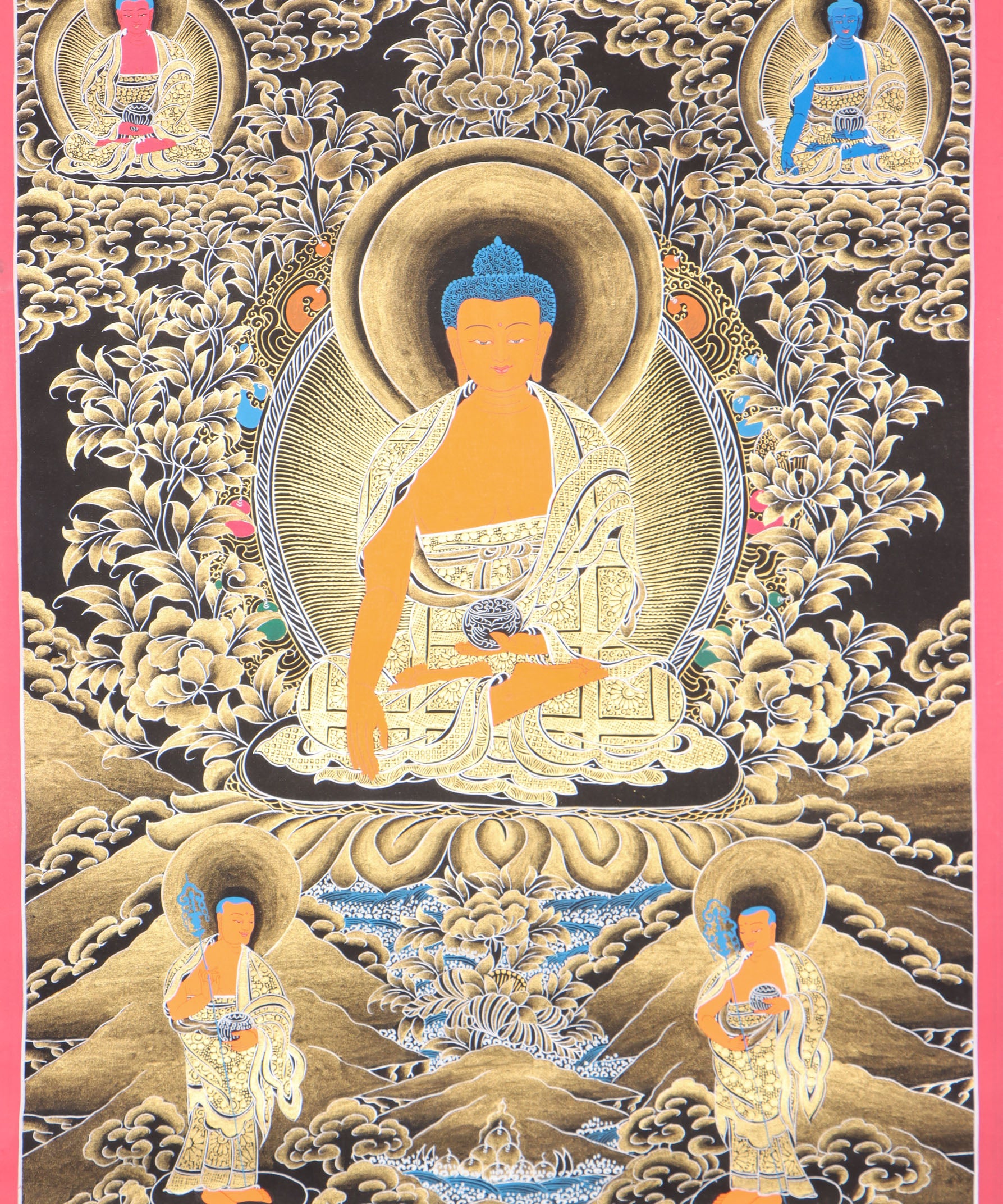 Shakyamuni Buddha Thangka for prayer and meditation.