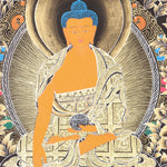 Shakyamuni Buddha Thangka for prayer and meditation.