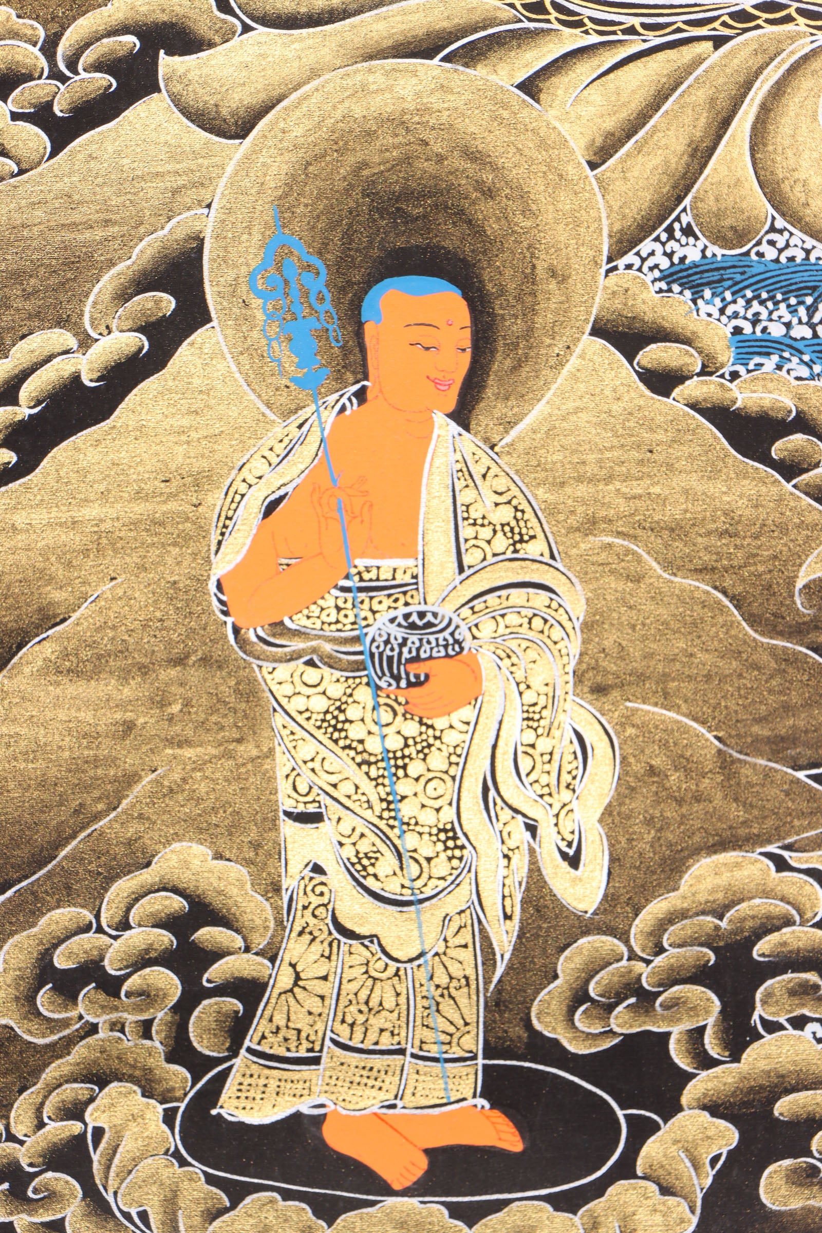 Shakyamuni Buddha Thangka for prayer and meditation.