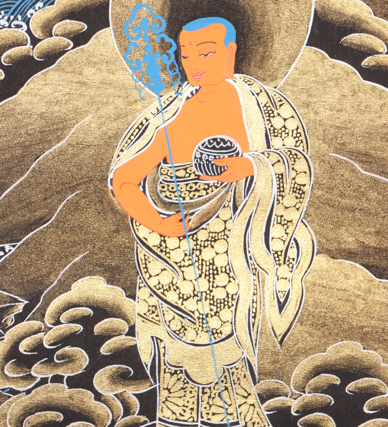 Shakyamuni Buddha Thangka for prayer and meditation.