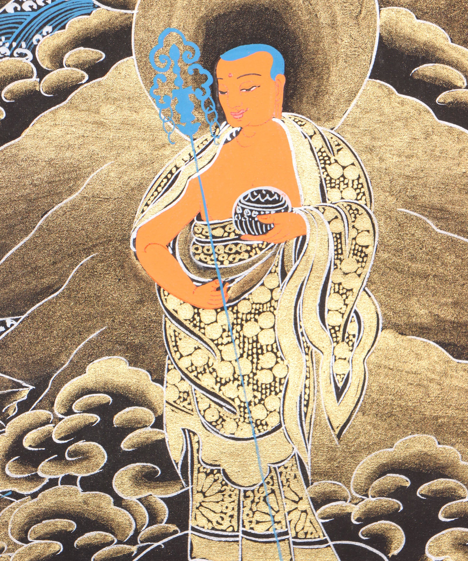 Shakyamuni Buddha Thangka for prayer and meditation.