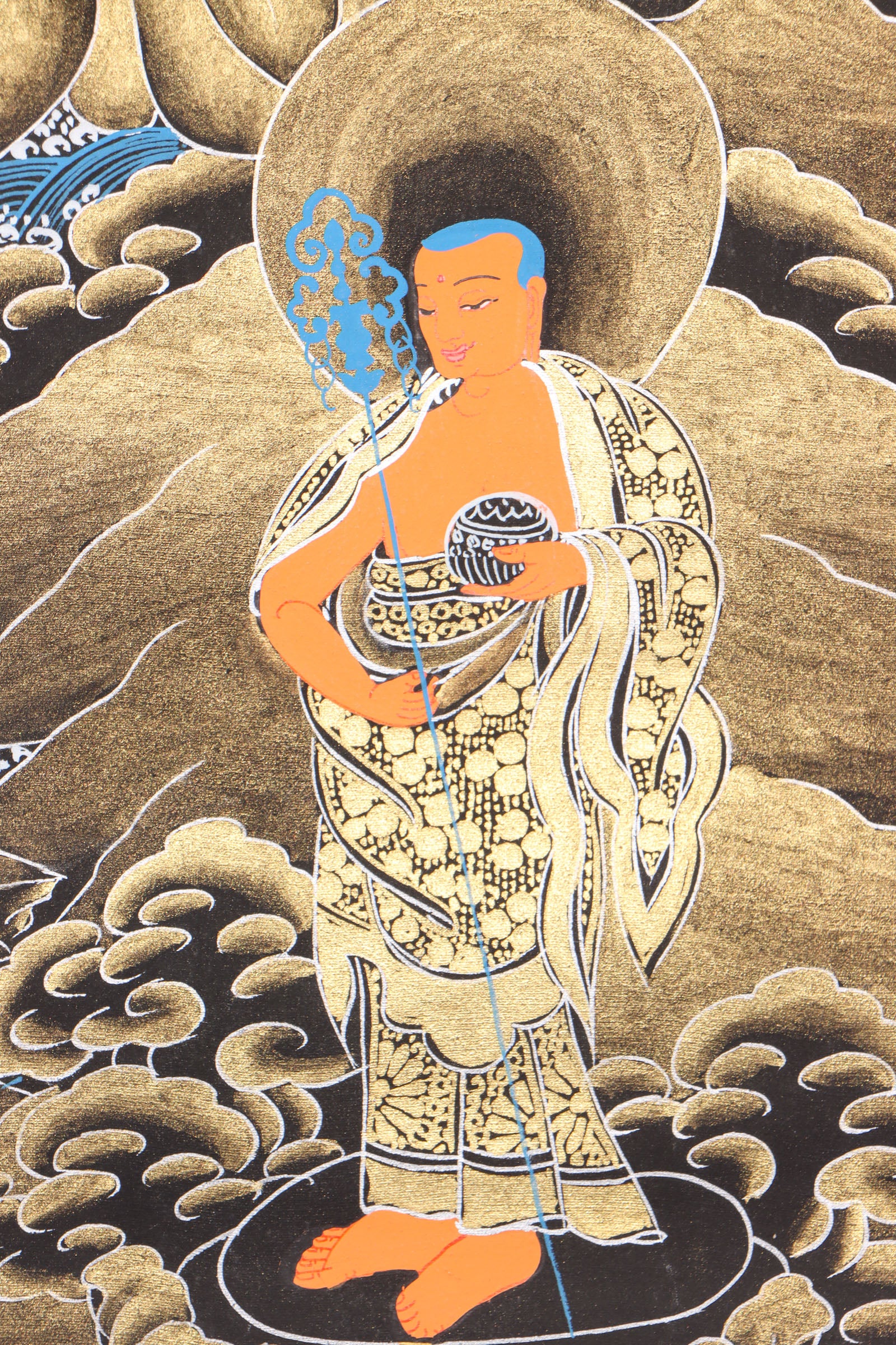 Shakyamuni Buddha Thangka for prayer and meditation.