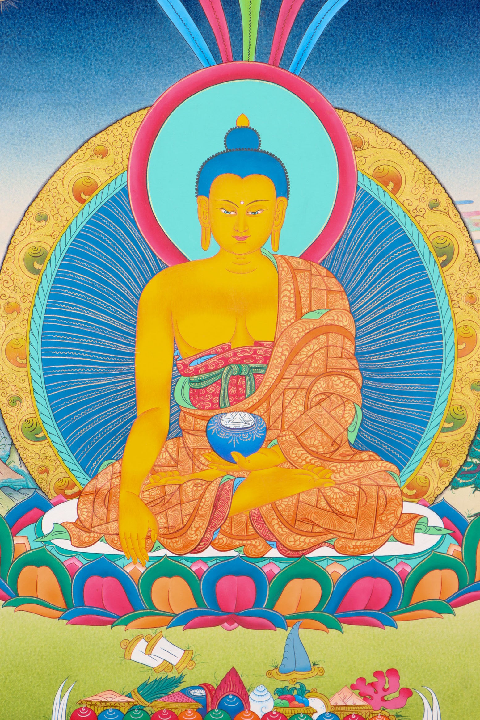 Shakyamuni Buddha Thangka for spirituality.