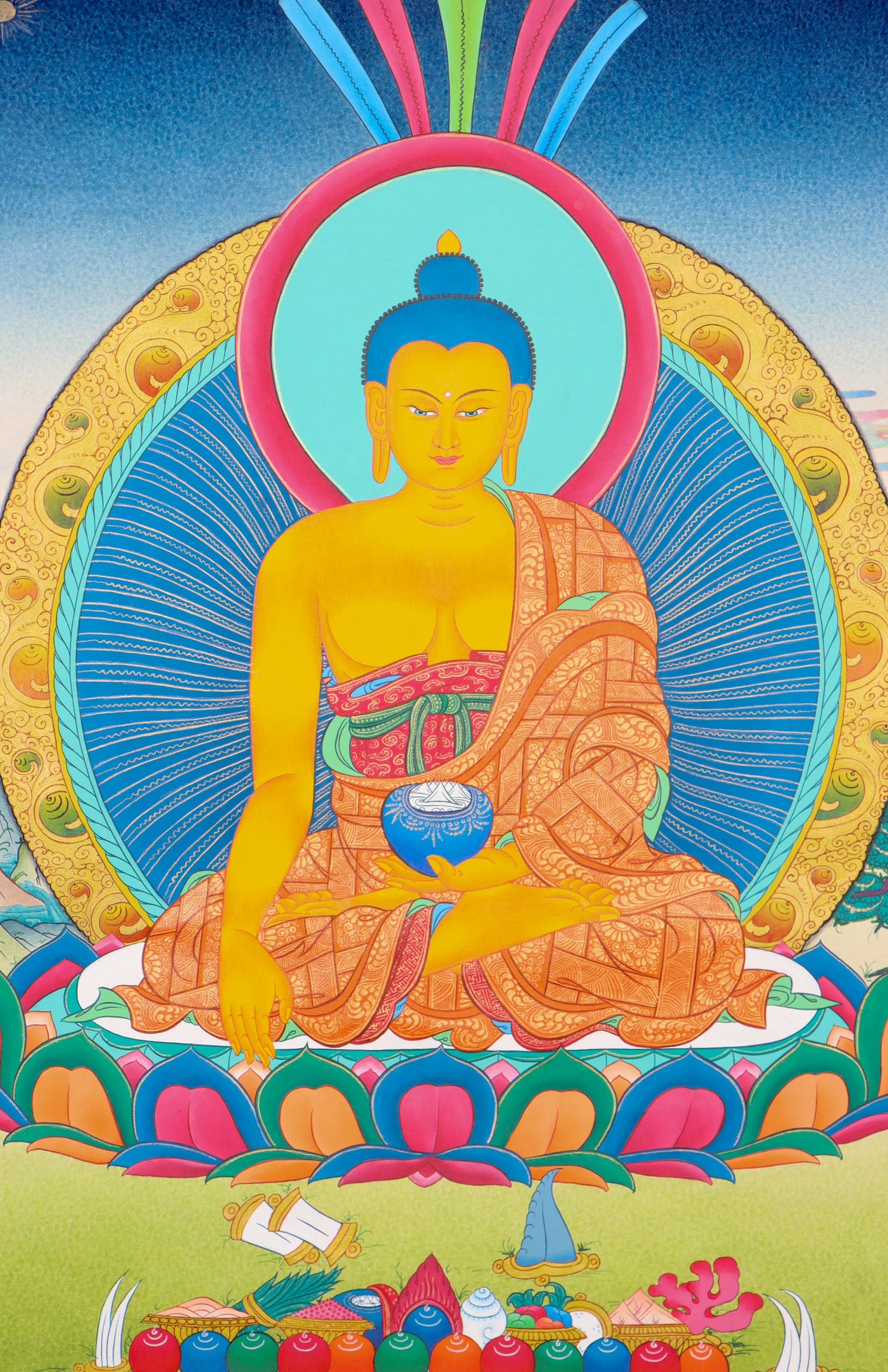 Shakyamuni Buddha Thangka for spirituality.