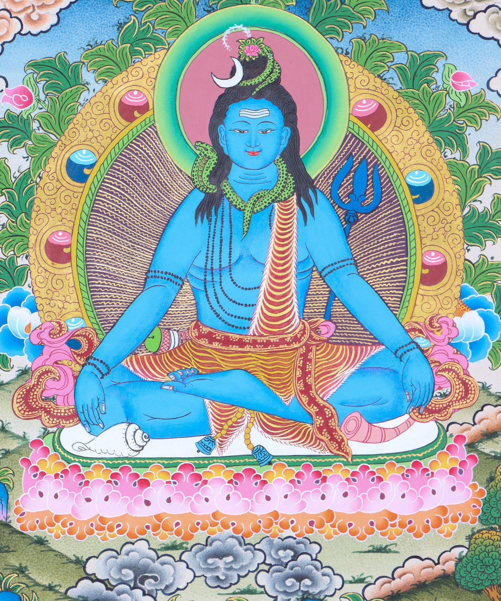 Shiva Thangka for knowledge, meditation, and enlightenment.