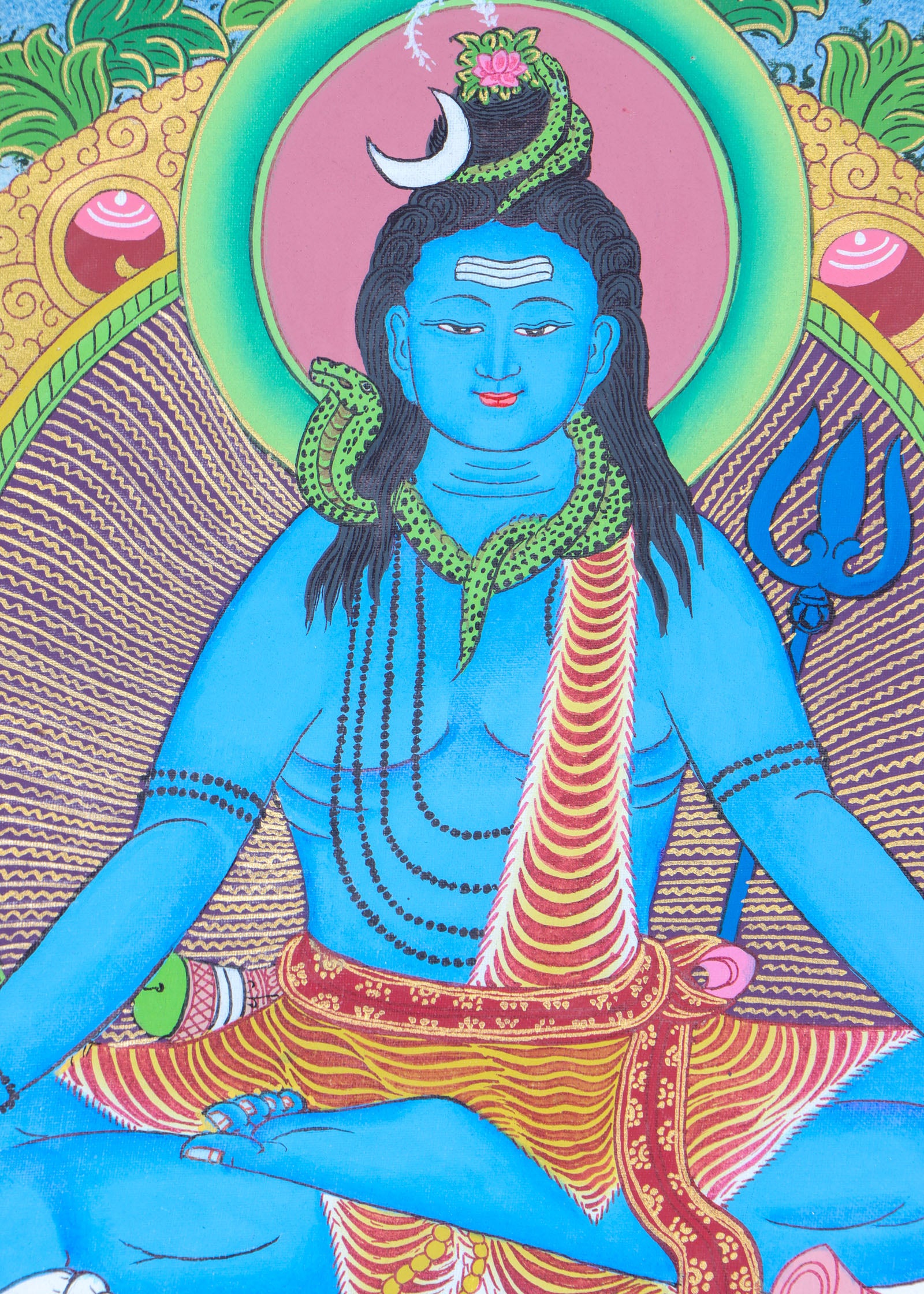 Shiva Thangka for knowledge, meditation, and enlightenment.
