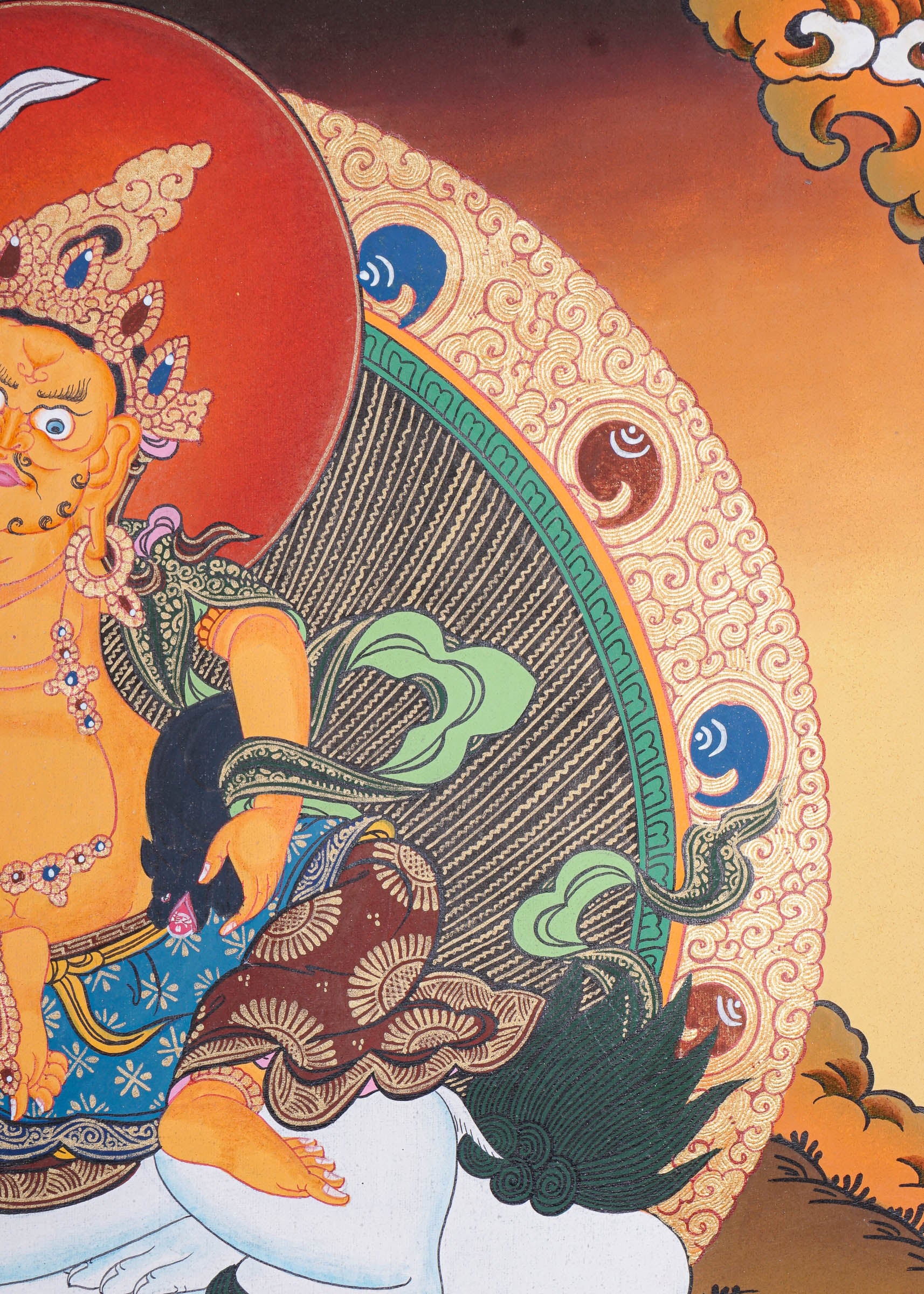 Singh Zambala Thangka Painting - Handpainted Art