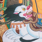 Singh Zambala Thangka Painting - Handpainted Art