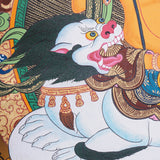 Singh Zambala Thangka Painting - Handpainted Art