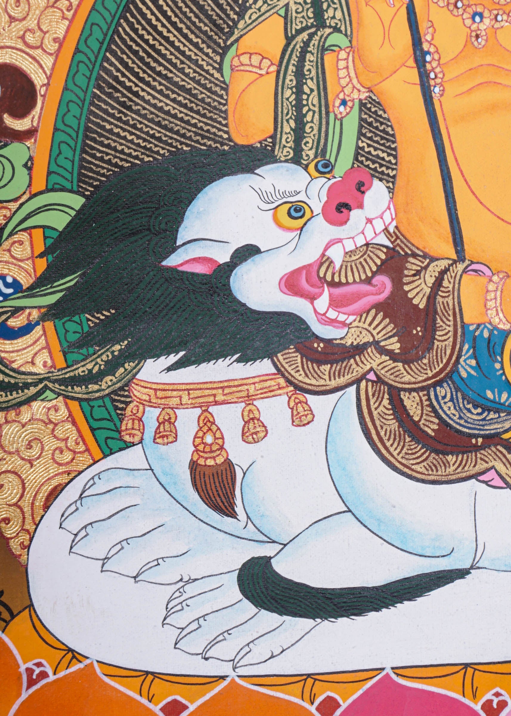 Singh Zambala Thangka Painting - Handpainted Art