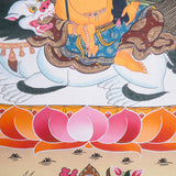 Singh Zambala Thangka Painting - Handpainted Art