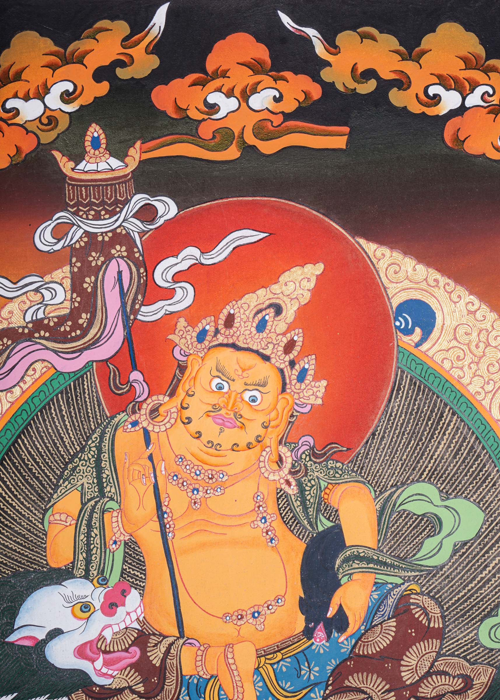 Singh Zambala Thangka Painting - Handpainted Art