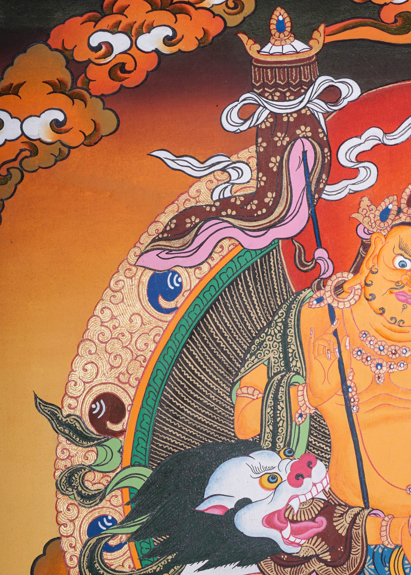 Singh Zambala Thangka Painting - Handpainted Art