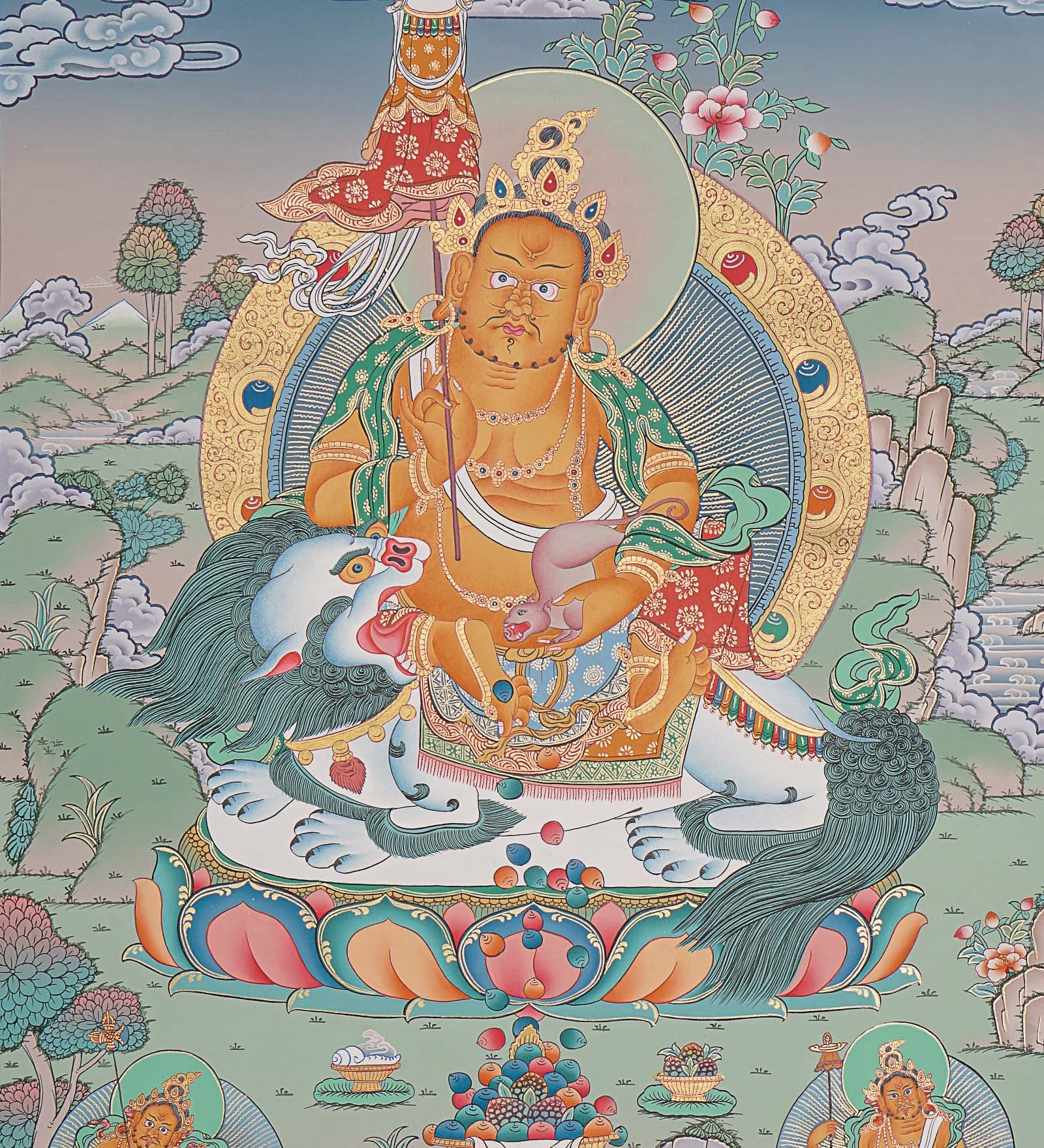 Zambala Thangka Painting - Handpainted Art