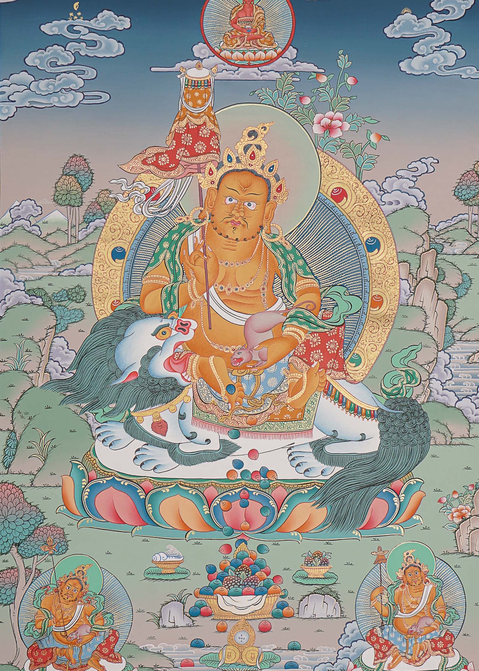 Zambala Thangka Painting - Handpainted Art