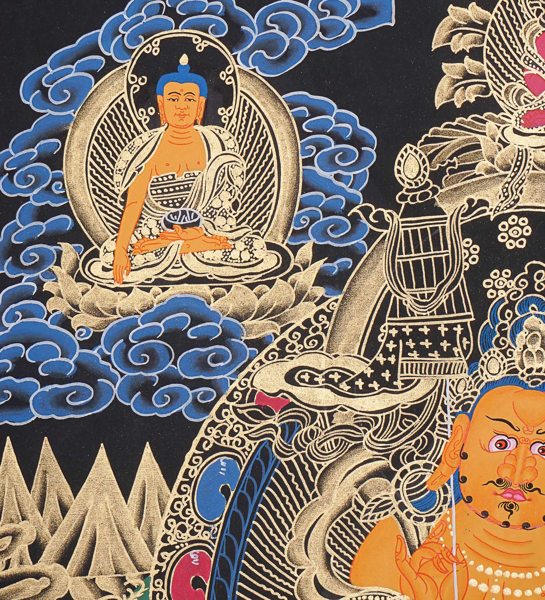 Zambala Thangka Painting for wall hanging decor.