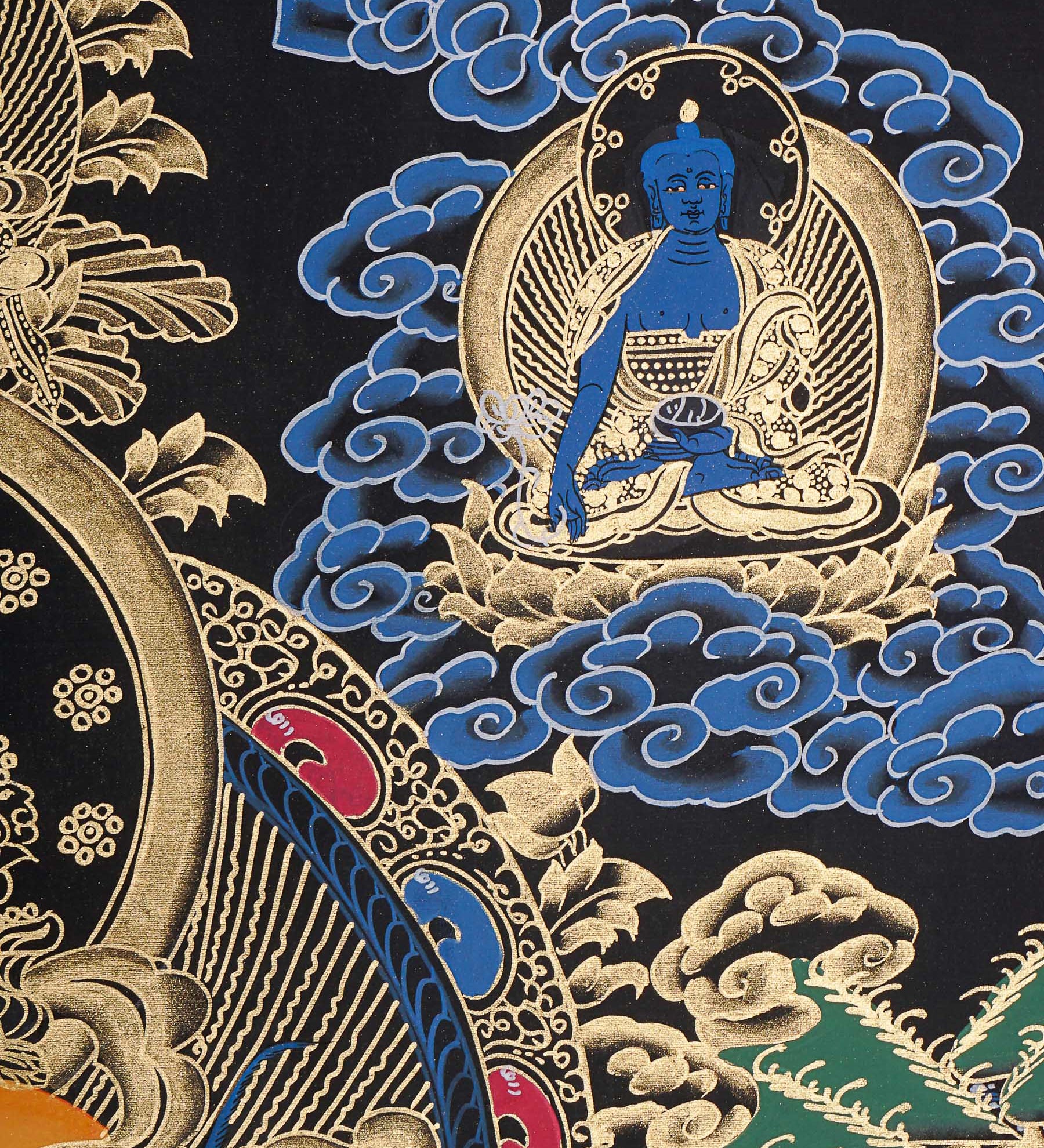 Zambala Thangka Painting for wall hanging decor.