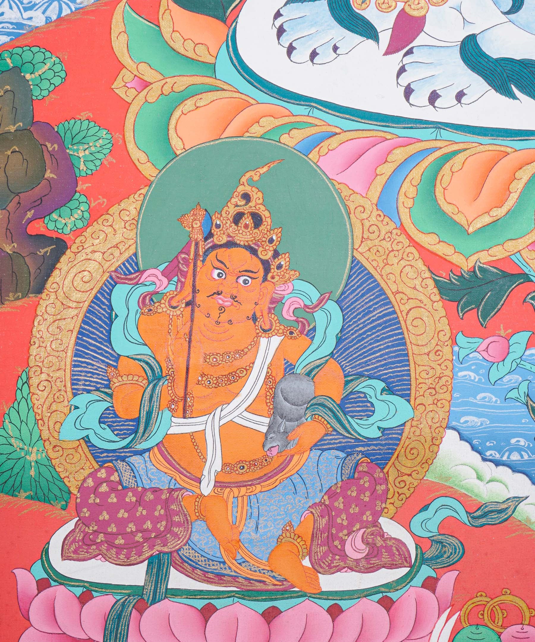 Singha Zambala Thangka Painting - Tibetan Art