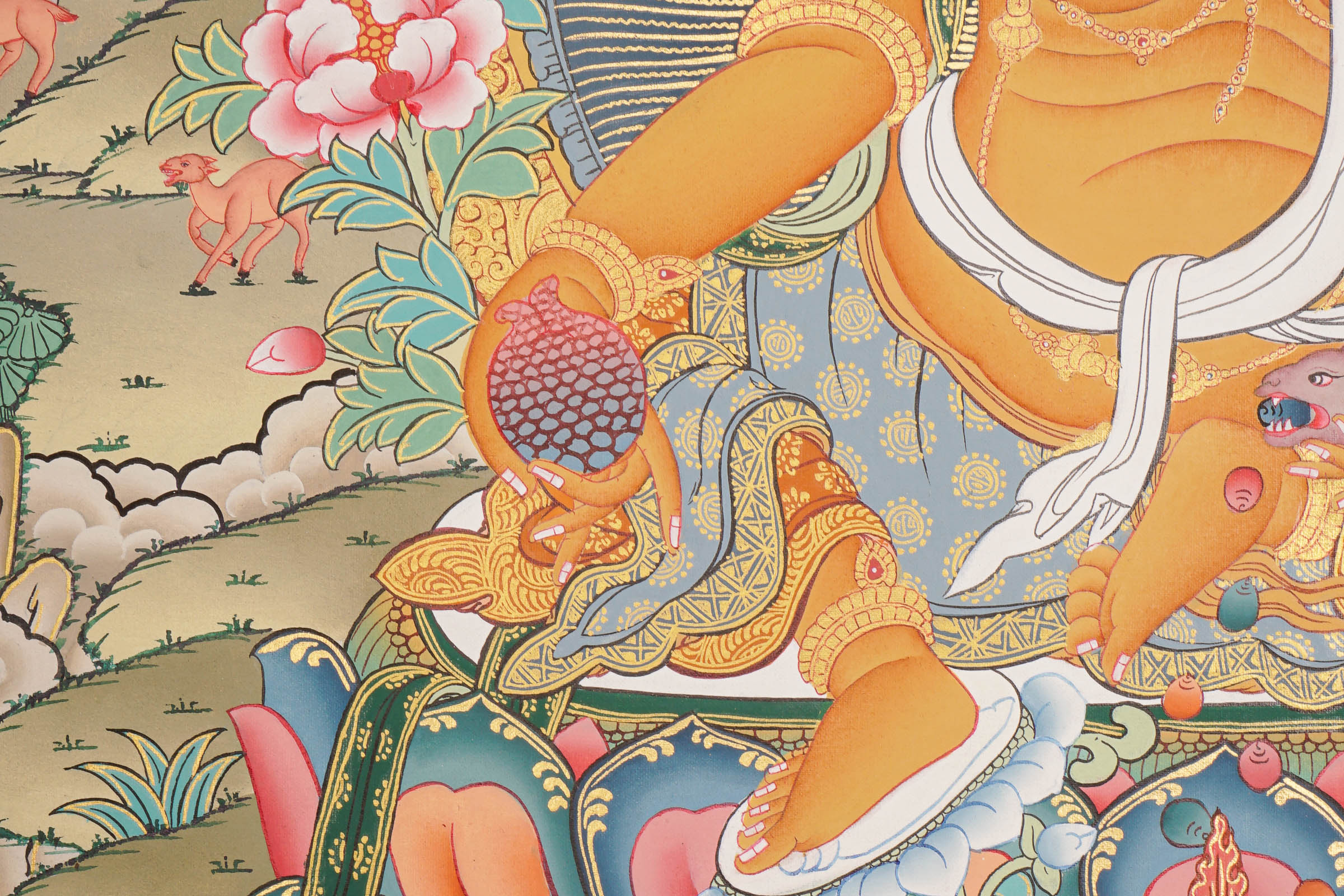 Tesro 5 Zambala Thangka - Tibetan Buddhist Painting