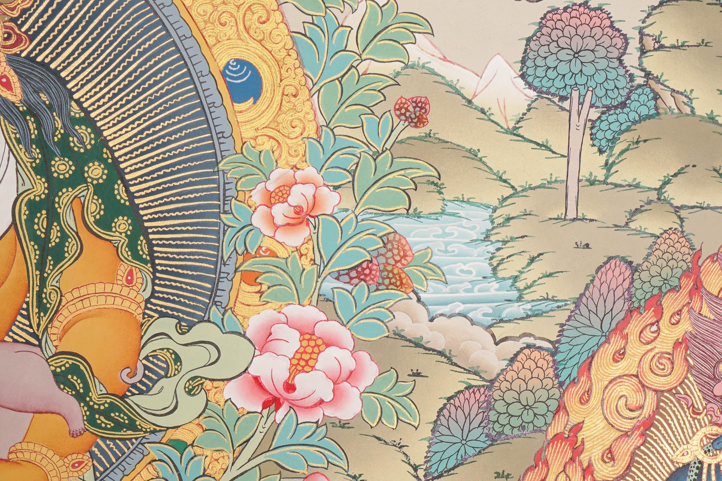 Tesro 5 Zambala Thangka - Tibetan Buddhist Painting