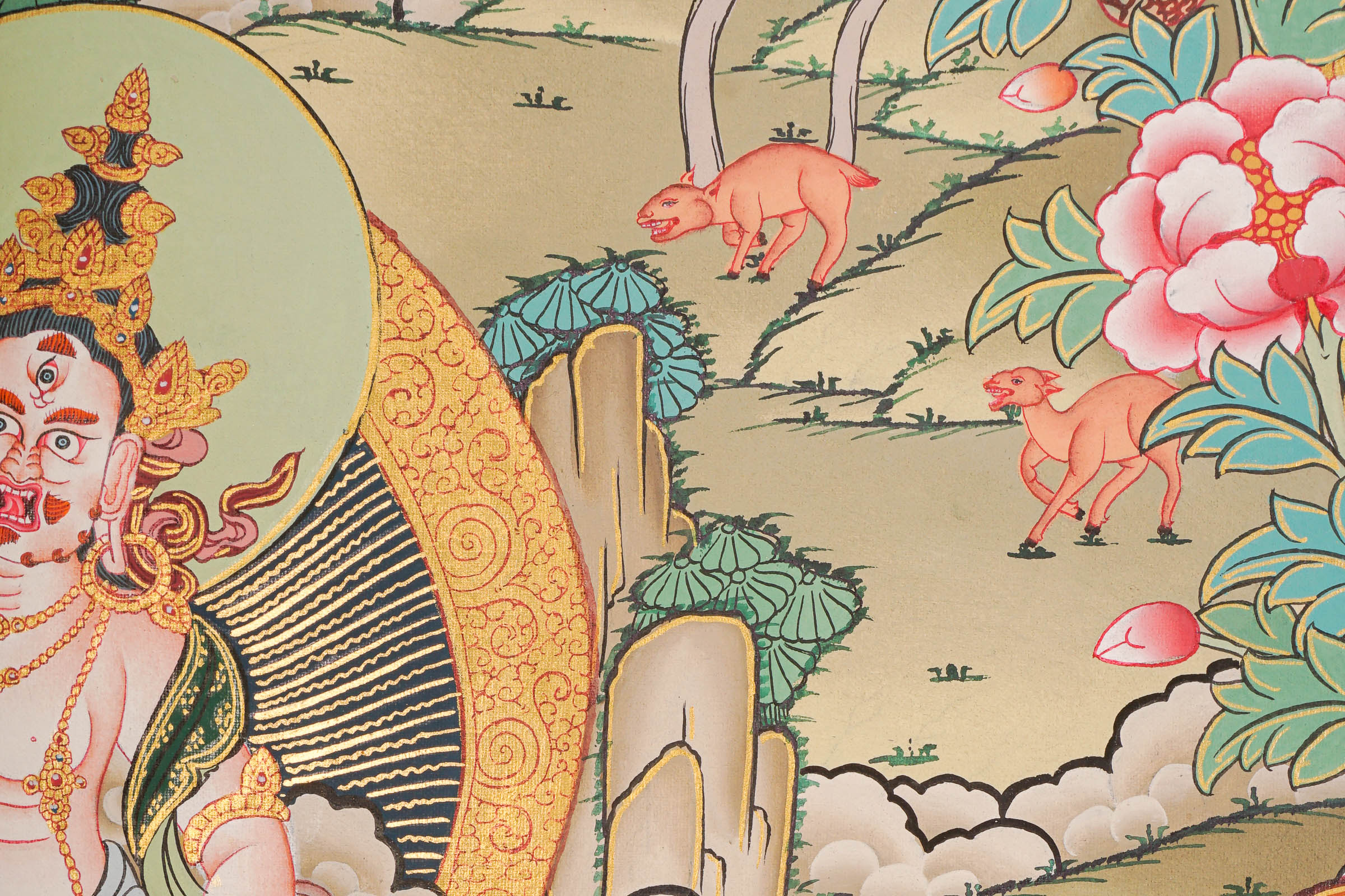 Tesro 5 Zambala Thangka - Tibetan Buddhist Painting
