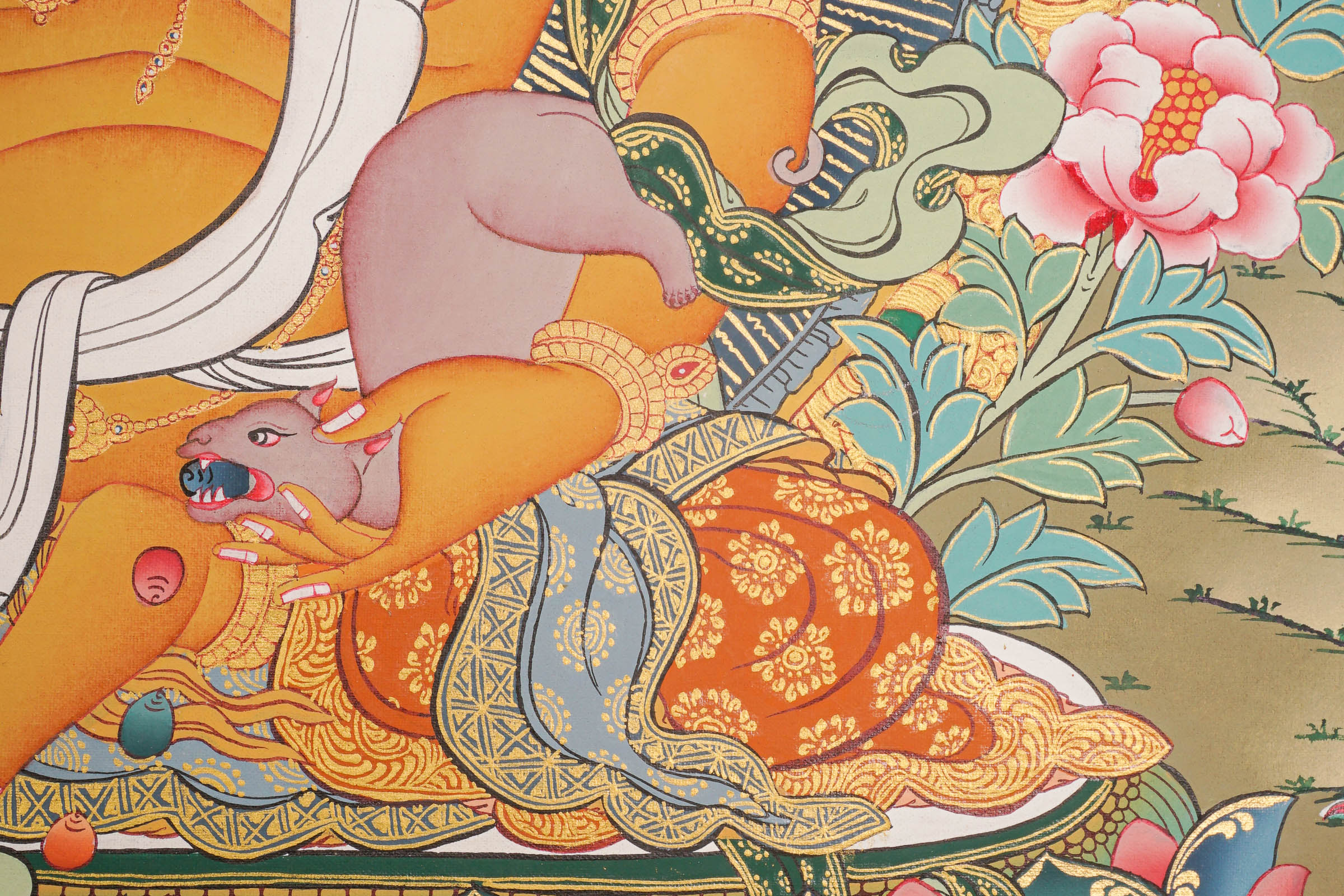 Tesro 5 Zambala Thangka - Tibetan Buddhist Painting