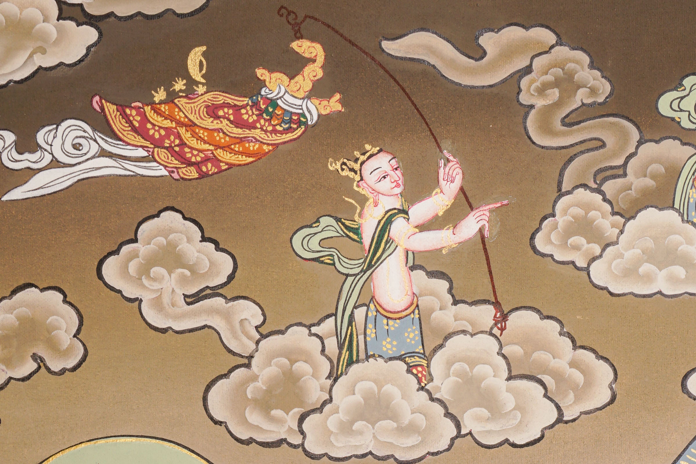 Tesro 5 Zambala Thangka - Tibetan Buddhist Painting