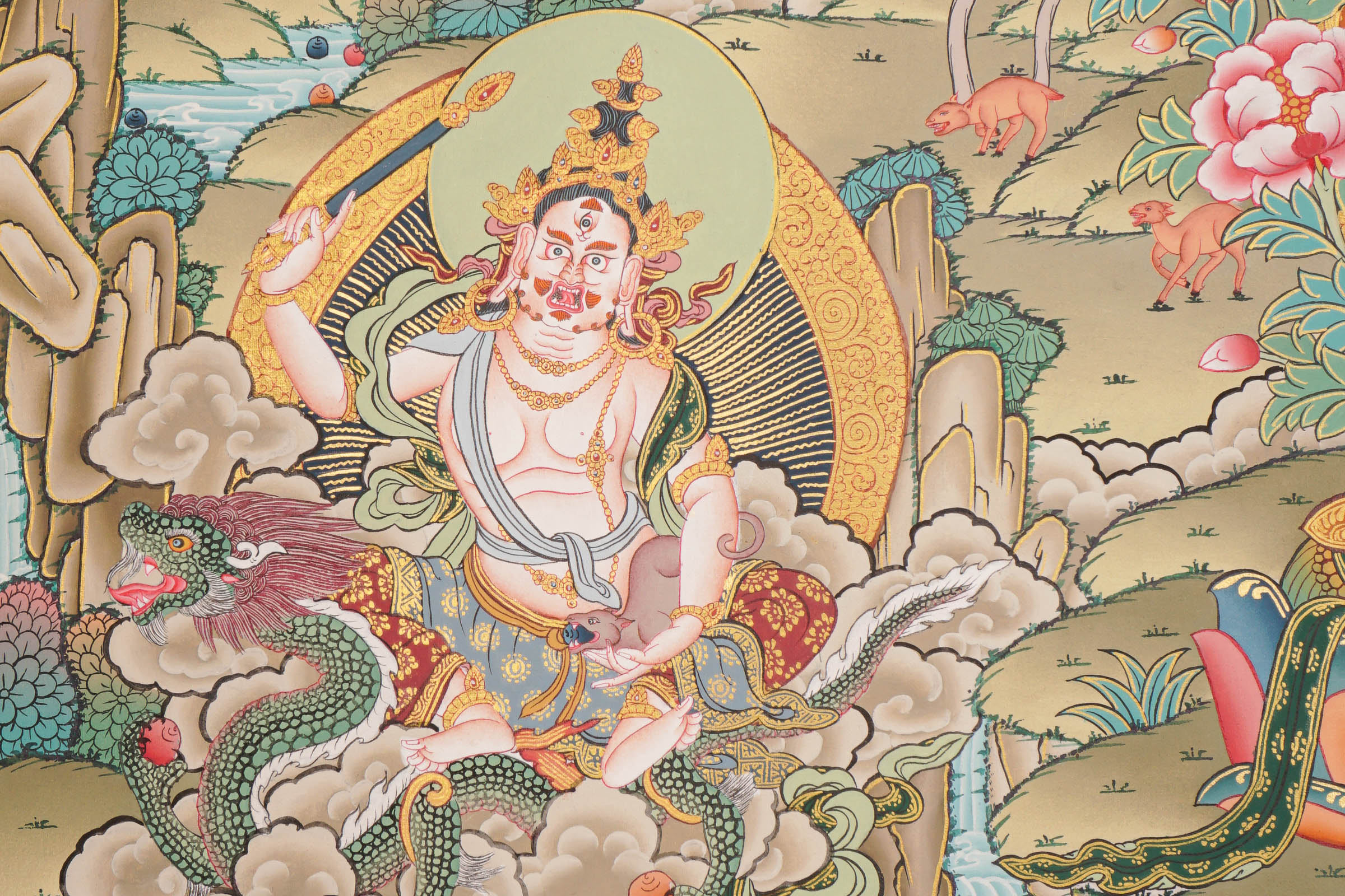 Tesro 5 Zambala Thangka - Tibetan Buddhist Painting