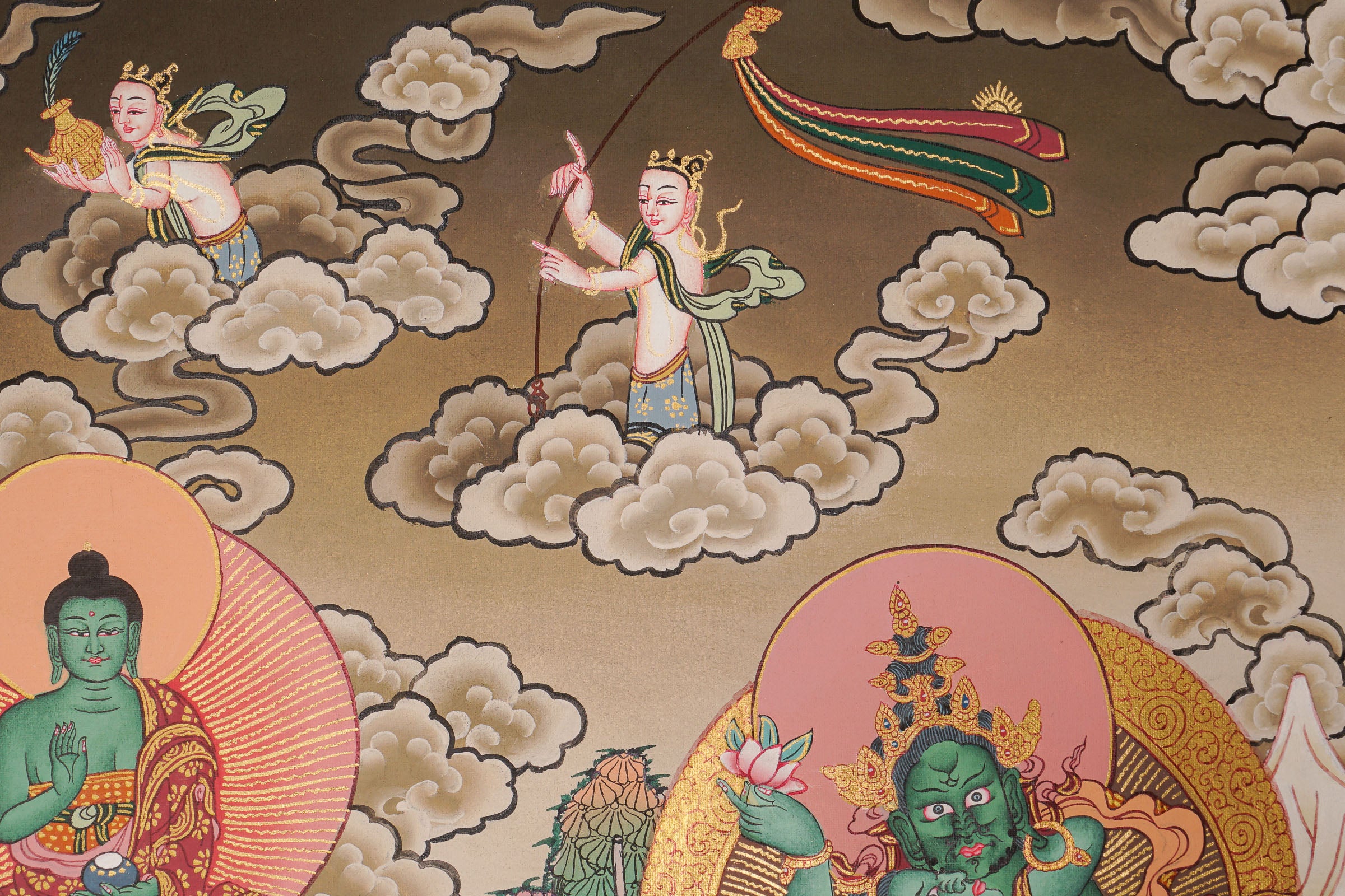 Tesro 5 Zambala Thangka - Tibetan Buddhist Painting
