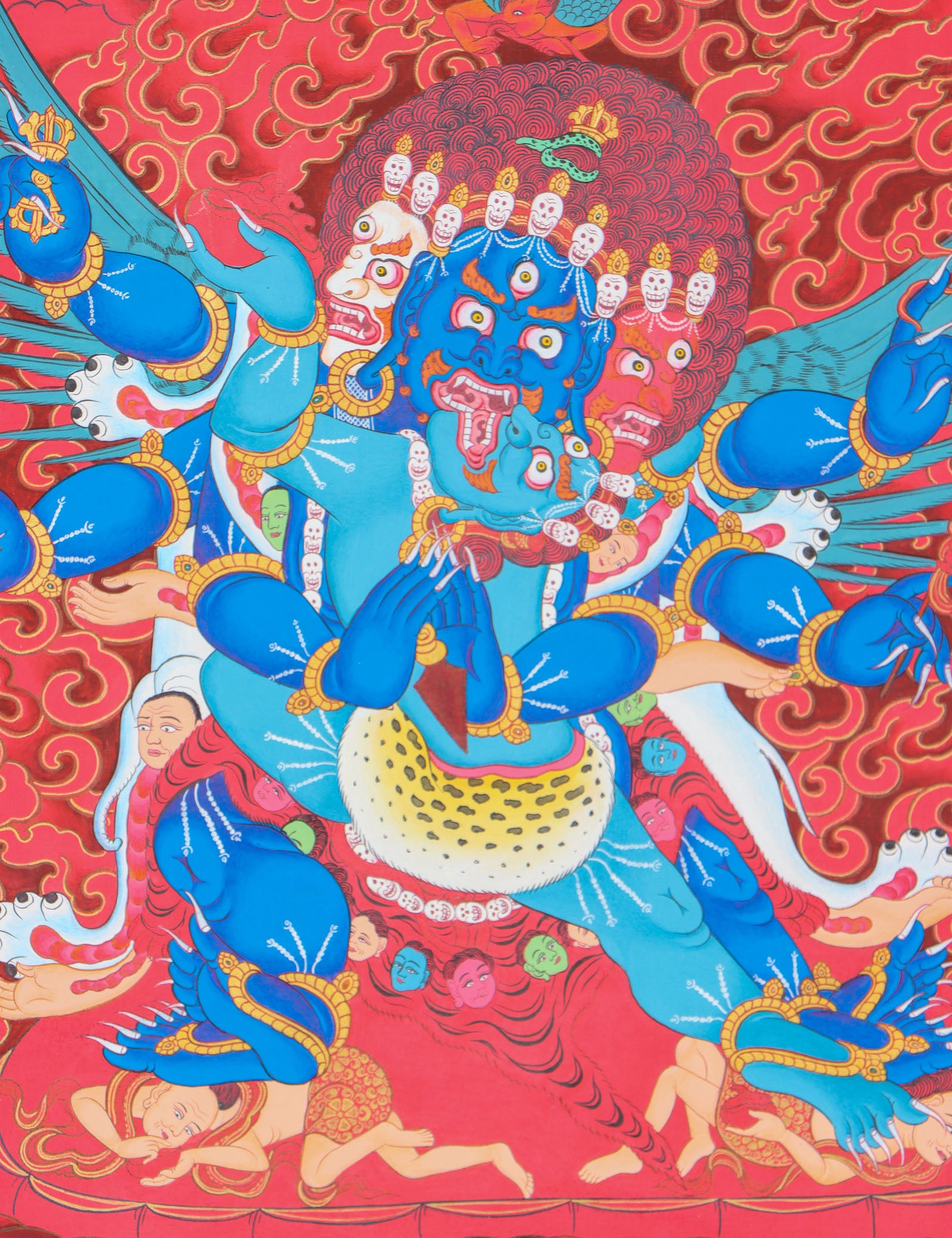 Vajrakilaya Brocade Thangka Painting for devotion, meditation, and ritualistic ceremonies.