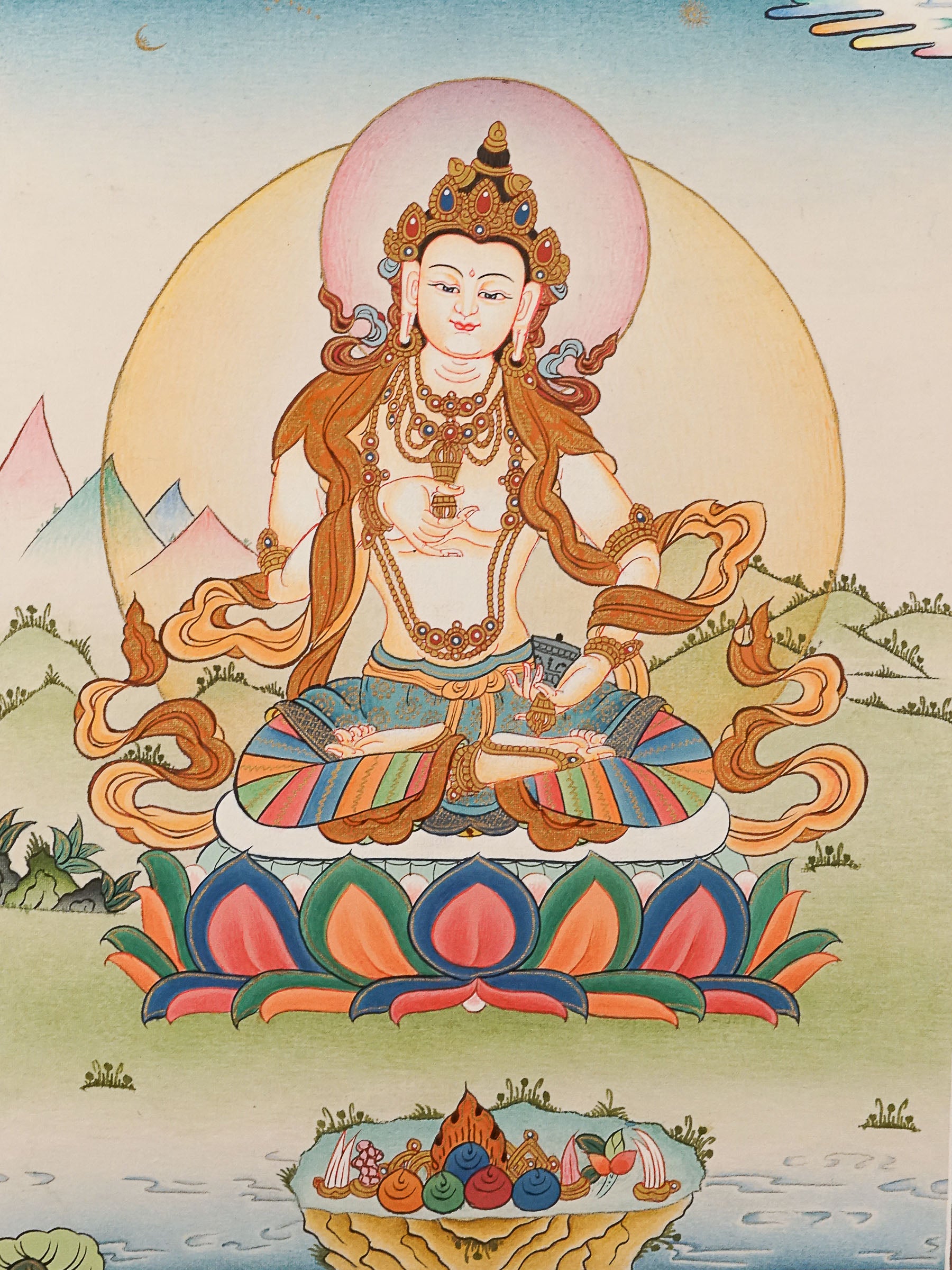 Vajrasattva Thangka Painting for spirituality.