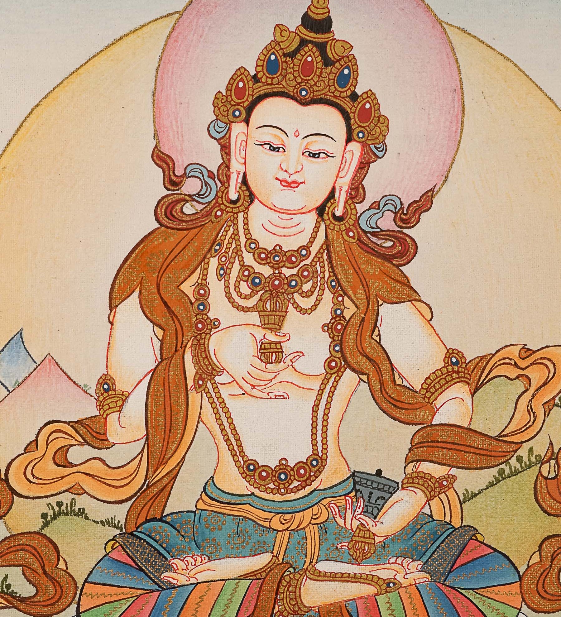 Vajrasattva Thangka Painting for spirituality.