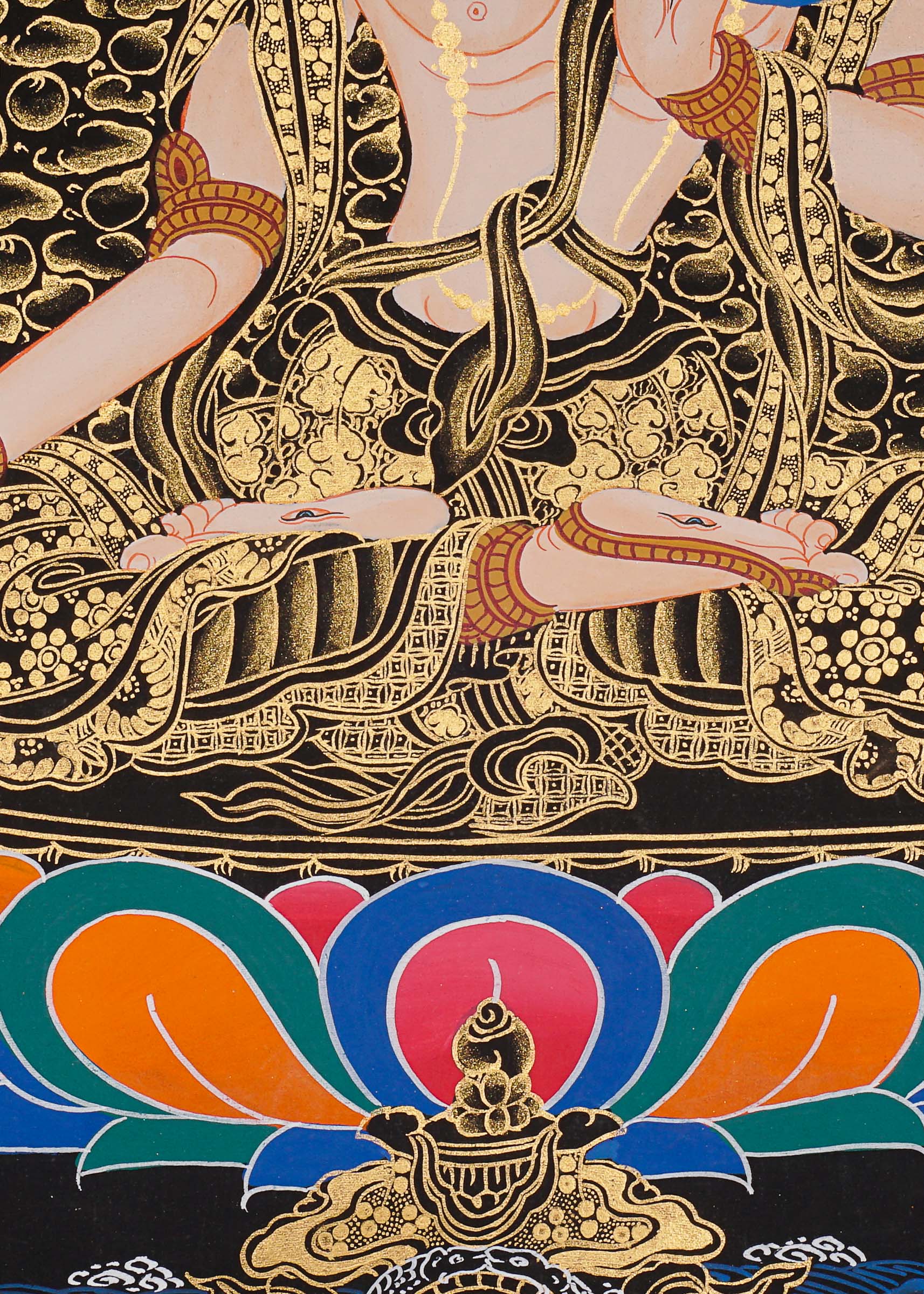 White Tara Thangka - Tibetan Painting