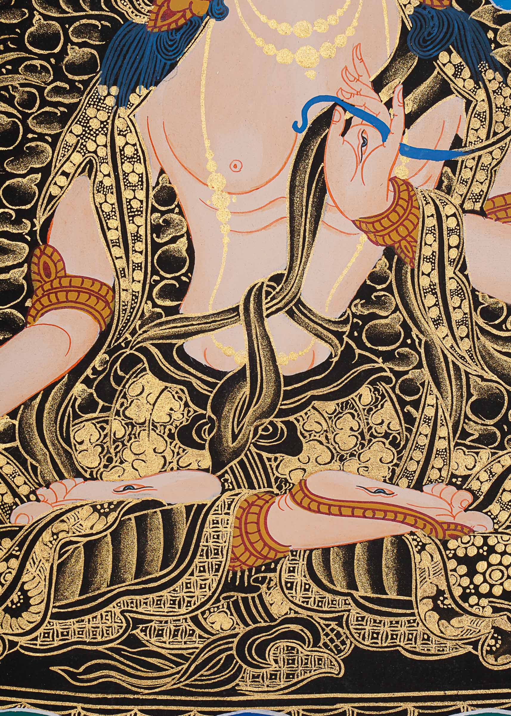 White Tara Thangka - Tibetan Painting