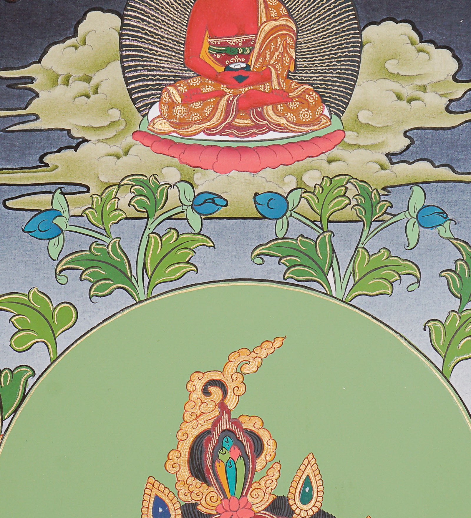 Zambala Thangka Painting - God of Wealth