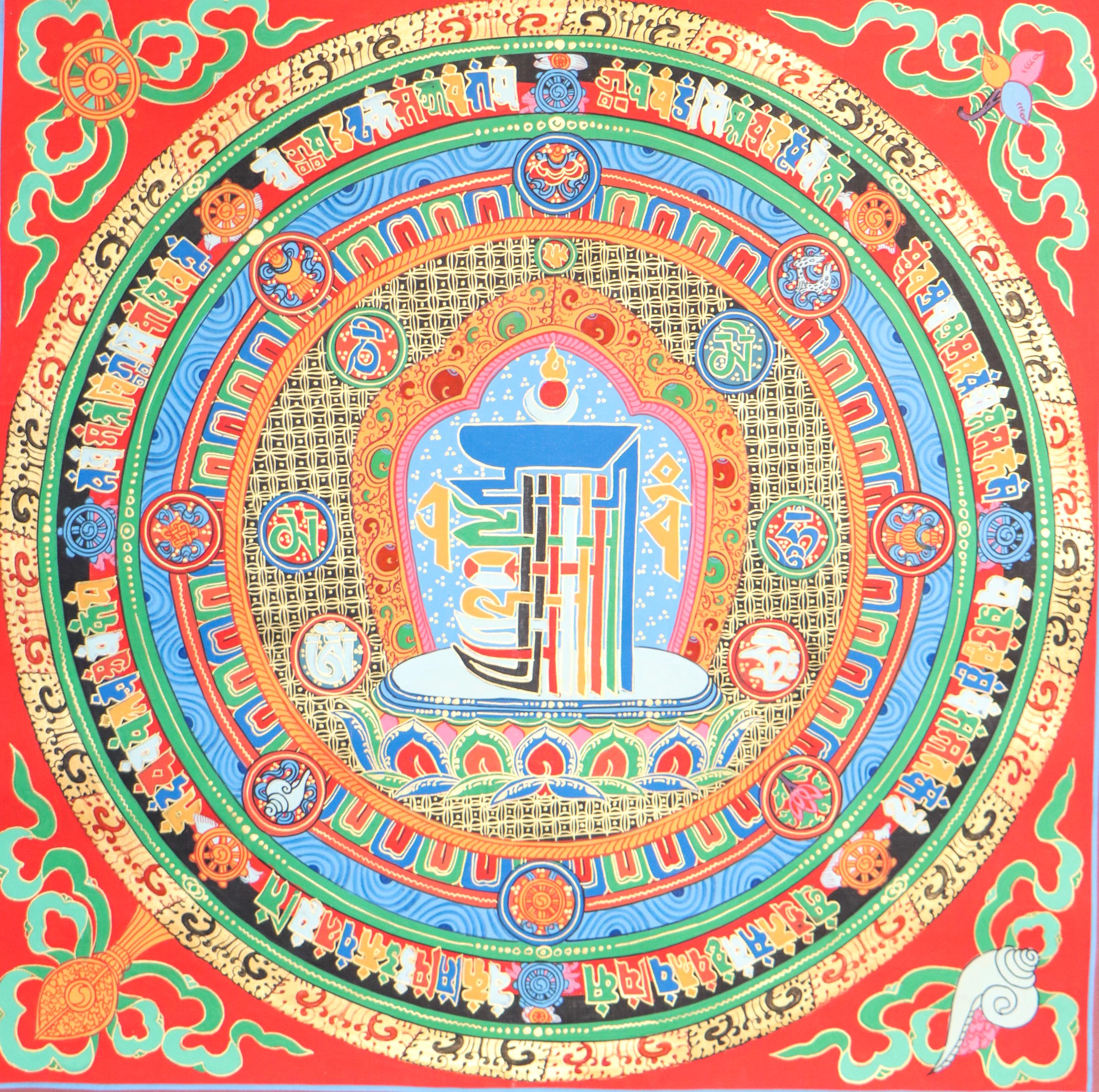 Kalachakra mantra mandala for meditation purpose .