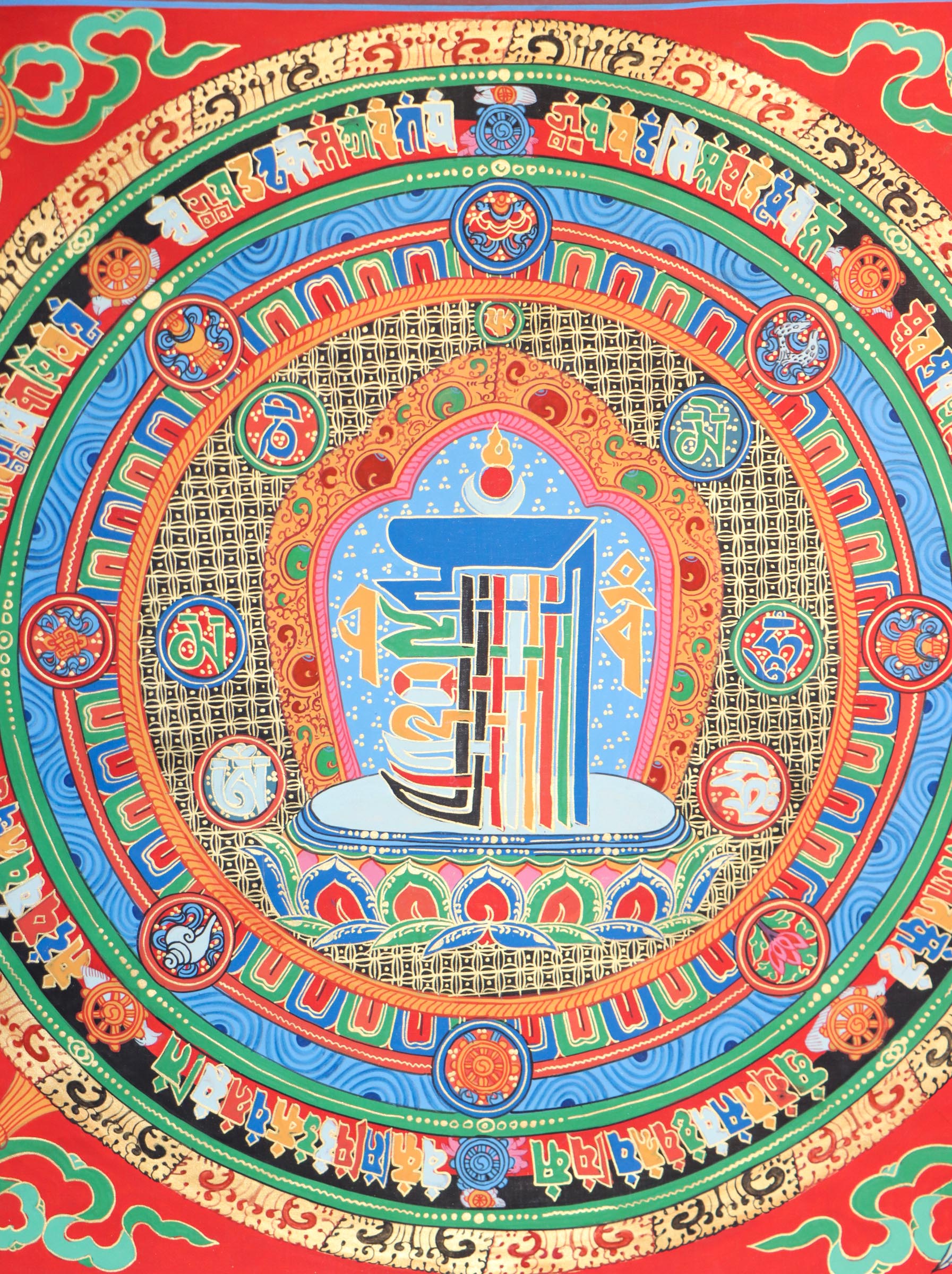 Kalachakra mantra mandala for meditation purpose .