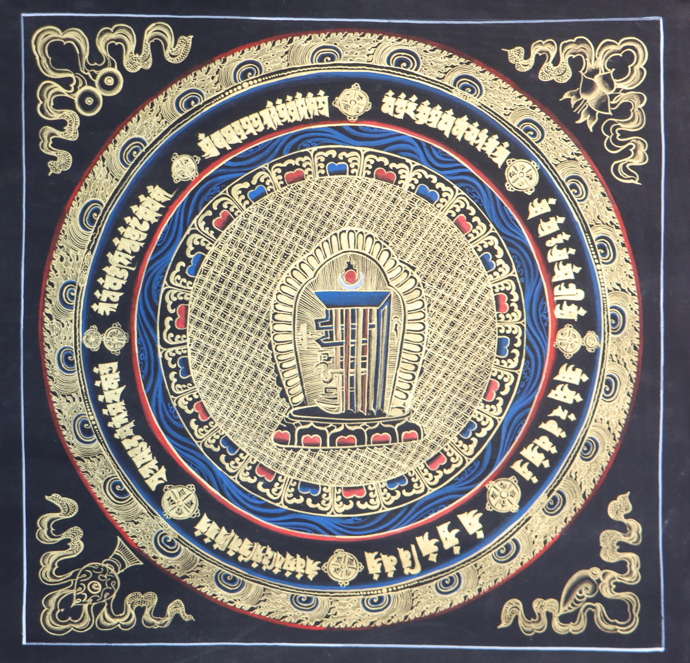 Kalachakra mantra mandala for spirituality  .