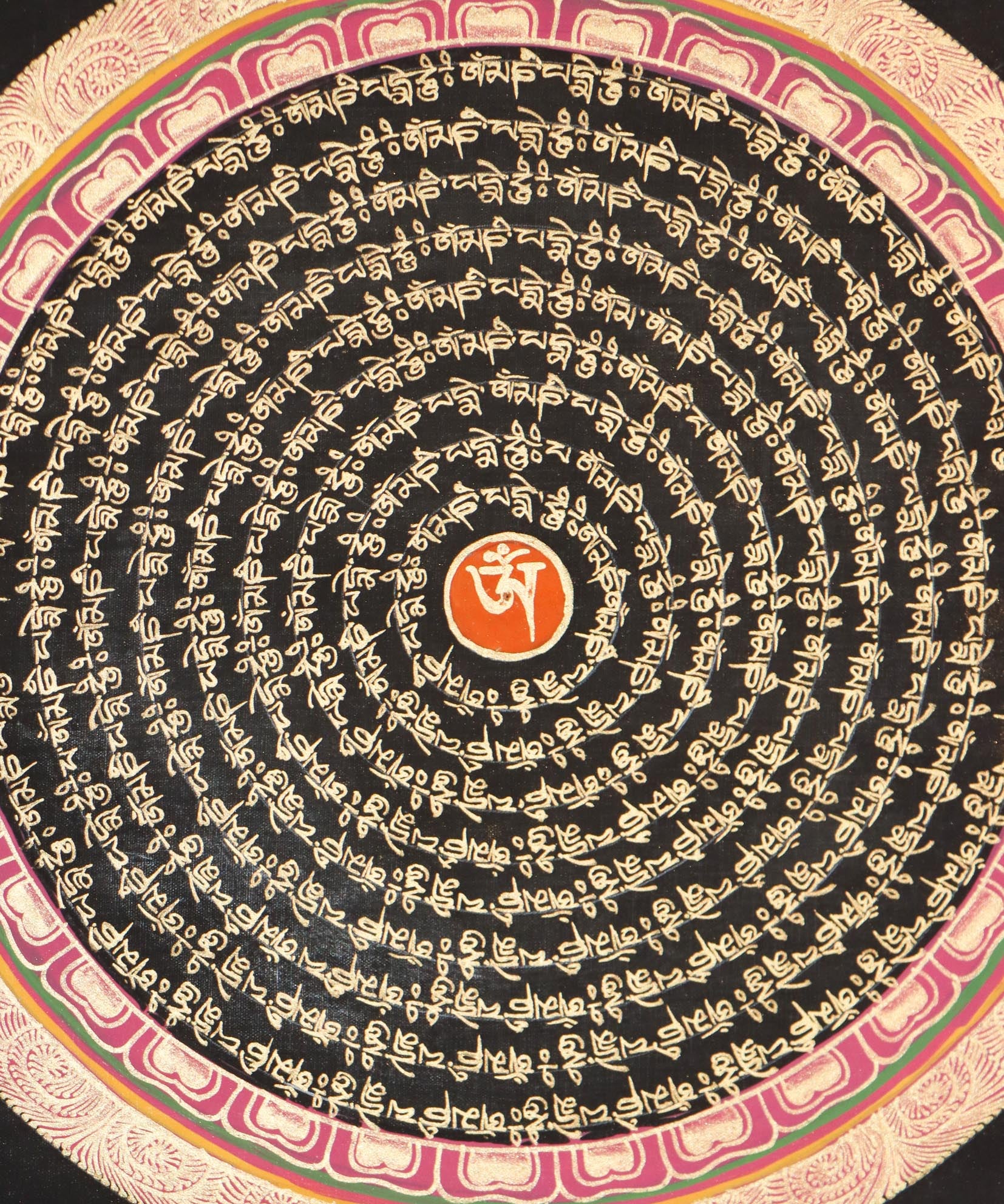 Tibetan Mantra Mandala for meditation small size