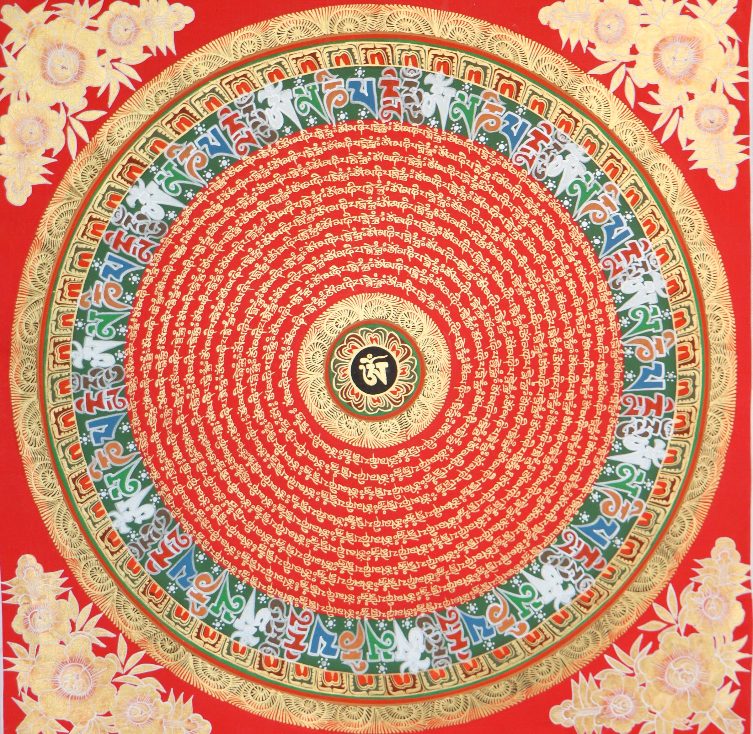 Mantra mandala Thangka