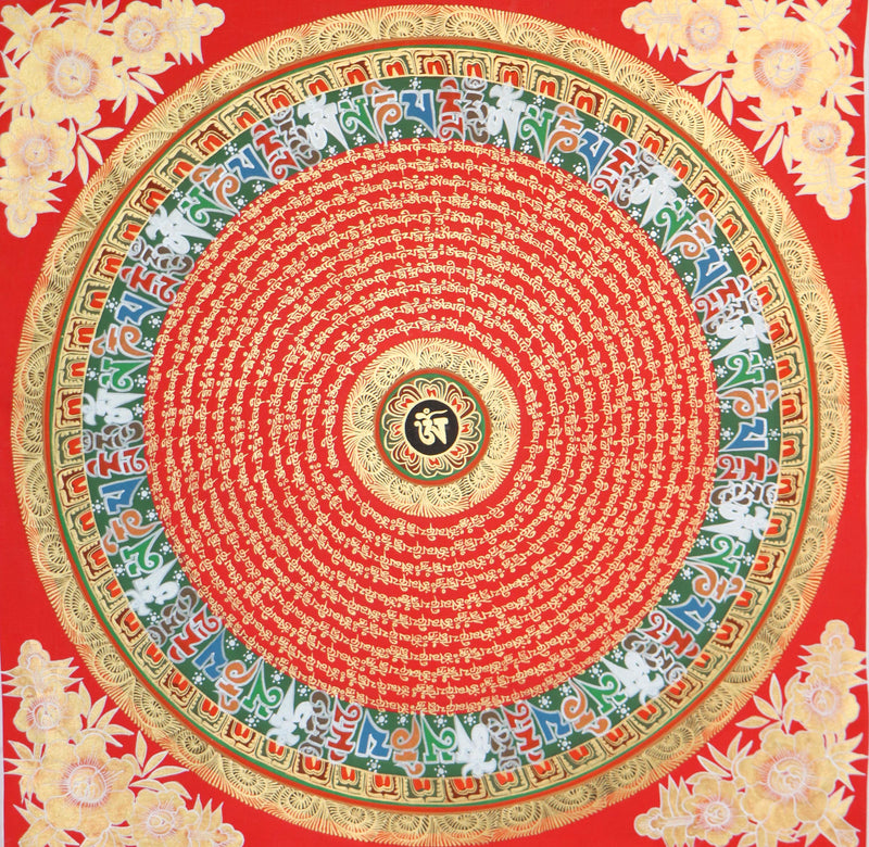 Mantra mandala Thangka